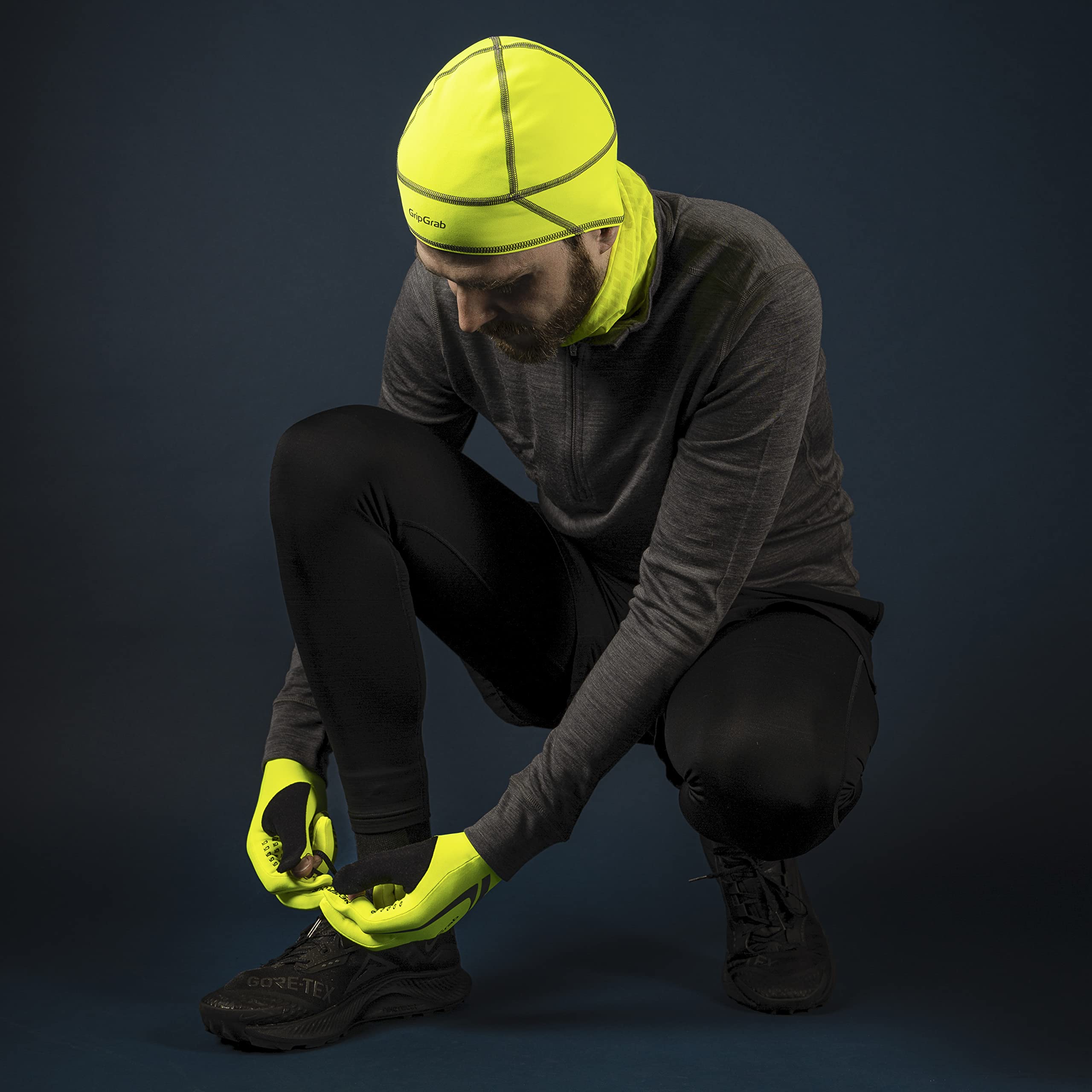 GripGrab Guantes de Running de Invierno Expert Winter Térmicos Touchscreen Alta Visibilidad Transpirables Hombre Mujer, Unisex Adulto
