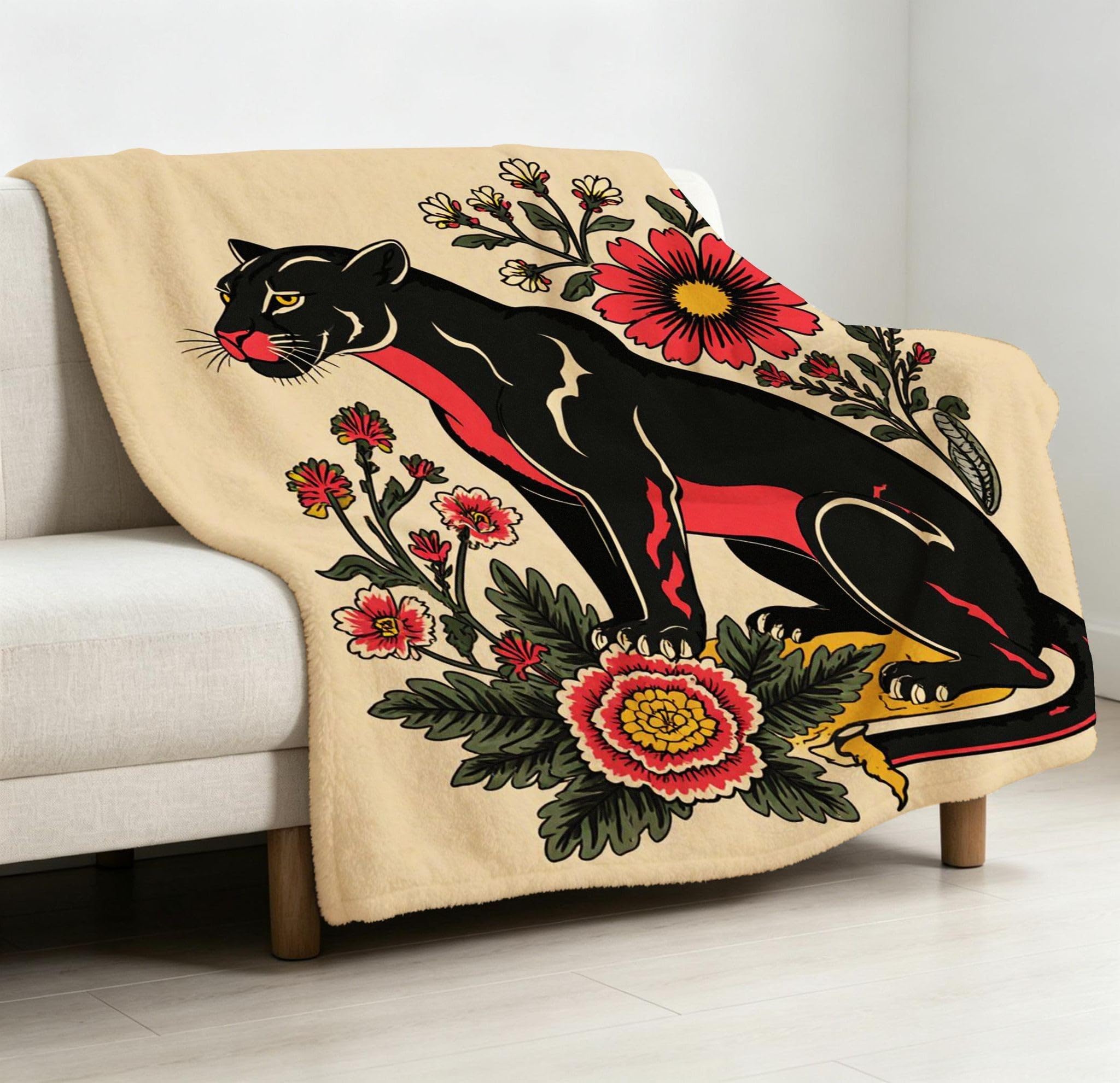 Coperta Pile Matrimoniale 240x260 cm Leopardo Nero, Coperta XXL Super Morbida Multiuso Come Copriletto o Plaid da Salotto, Calda e Leggera, Protezione dal Freddo, AW6072