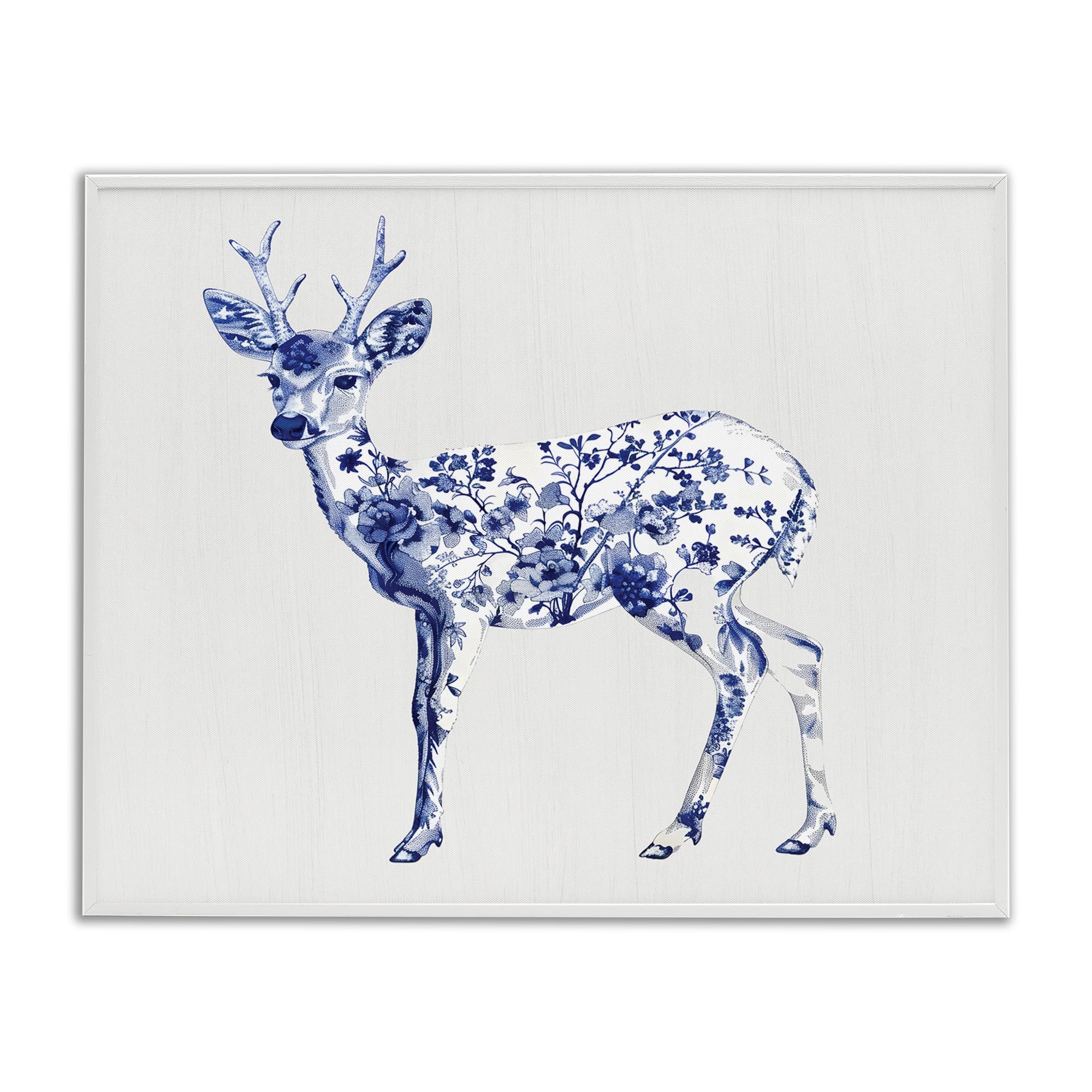 'Graceful Toile Deer'| Framed Giclee Art