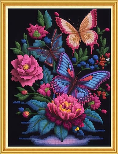 Dimension Kits de punto de cruz estampados, gama completa de kits de iniciación de bordado, patrones de punto de cruz para principiantes, kits de