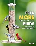 IBorn Animateurs d'oiseaux Capteur de semences pour la pendaison extérieure 6 Port Bird Feeder pour Cardinal Birds Aluminium Metal, Finition de nickel brossé 14 1 cm 6 Port (les eaux usées ne sont pas comprises)