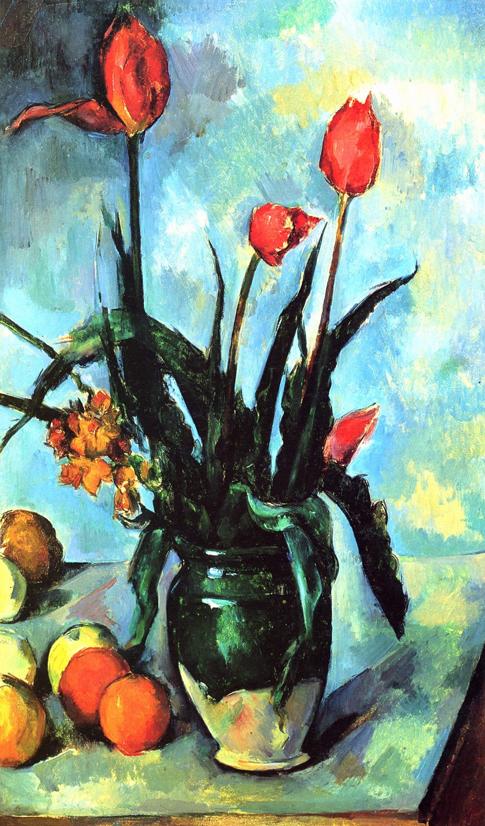 Cuadro de Cezanne Blue Room and Vase enmarcado para decoración de pared