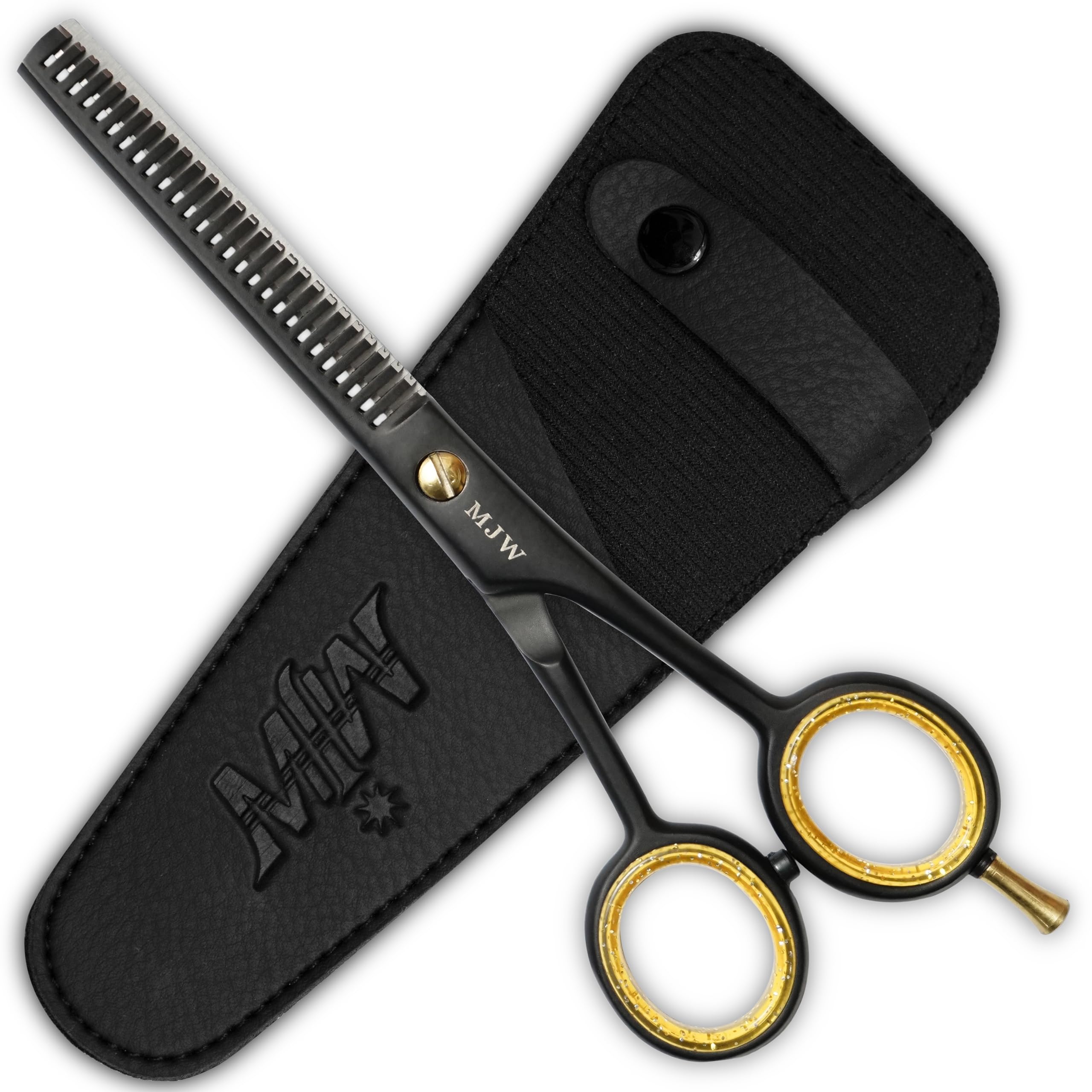 MJW Hair Thinning Scissors, Stainless Steel Hair Cutting Teeth Shears, Professional Barber Hairdressing Blending Shears