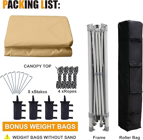 Miniatura 5 de COOSHADE Tienda de campaña desplegable de 13 x 13 pies, refugio plegable instantáneo, 169 pies cuadrados, gran protección solar para exteriores