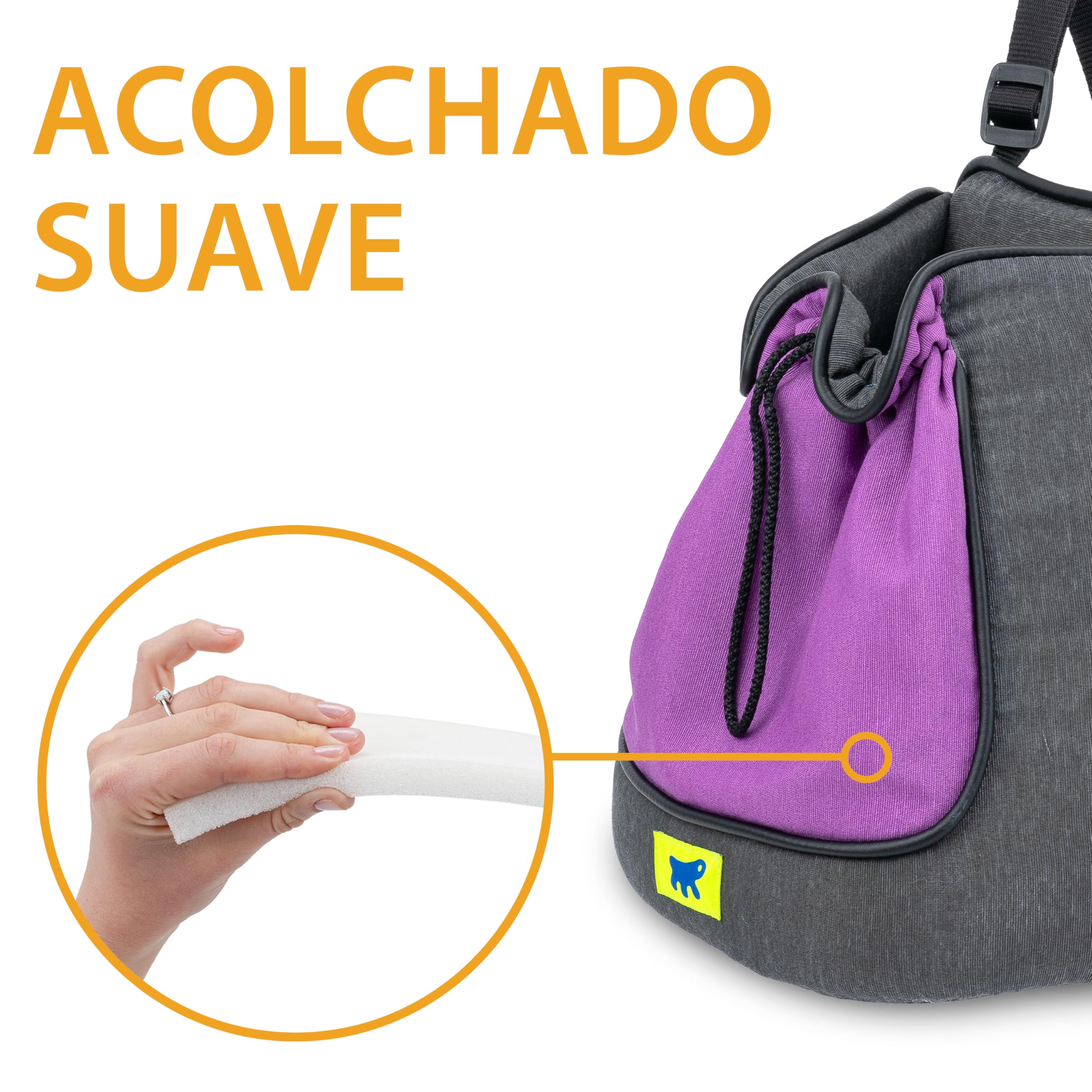 Ferplast Mochila Gato Trip, Transportin Perro, Transportin Perro Pequeño, Gatos, Correas Ajustables, Cierre con Cordón, Lavable, hasta 5 Kg, 28 x 18 xh 29 cm, Morado