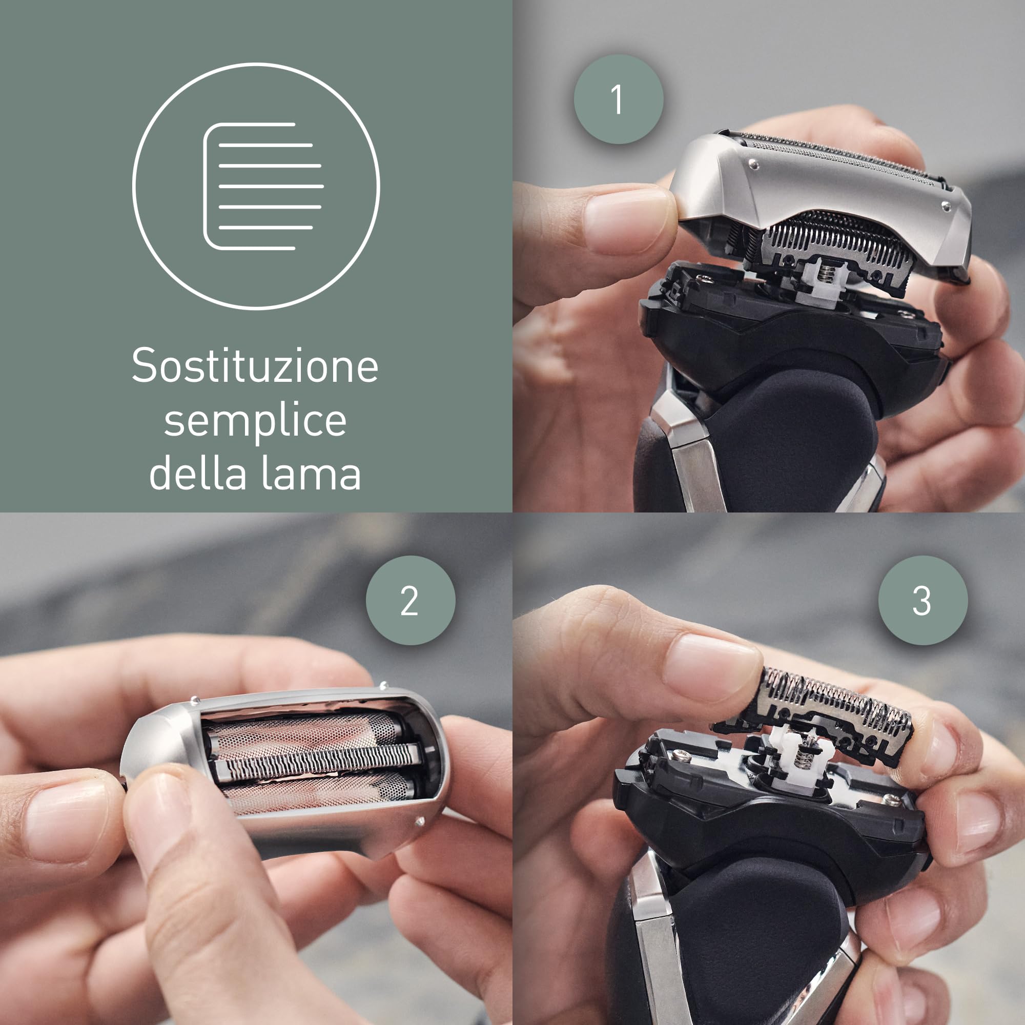 Panasonic WES9068Y1361, Testina di Ricambio per Rasoi Elettrici Uomo ESLL41/ESLL21/ESRT37/ESSL33, Lama Interna Originale