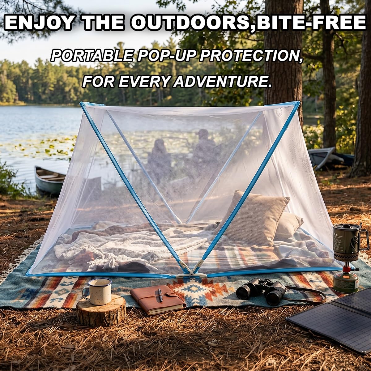 Pop-Up Moskitonetz Zelt für Bett & Outdoor, Freistehendes Faltbares