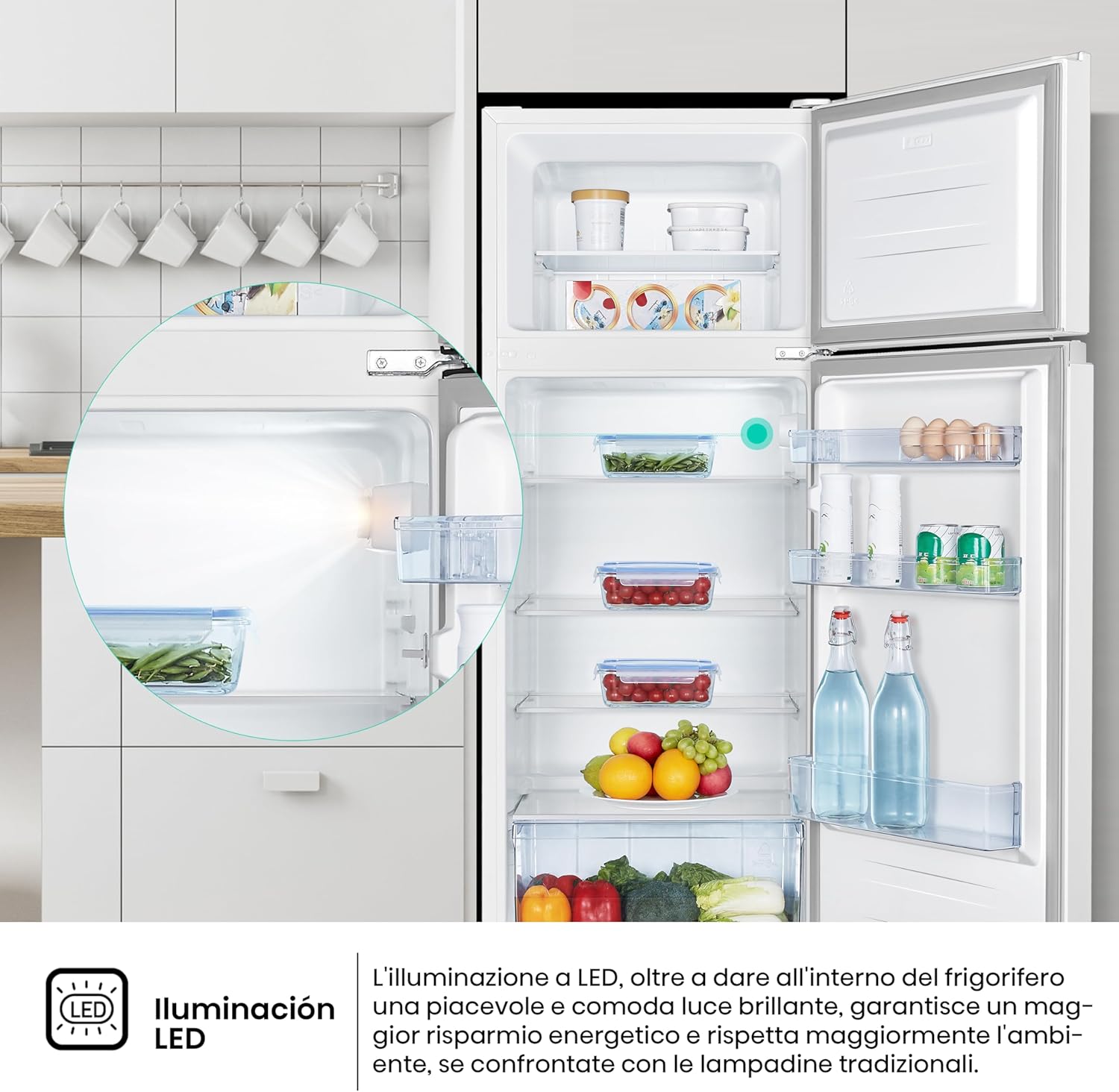 Тыл view of Hisense refrigerator with metal covering