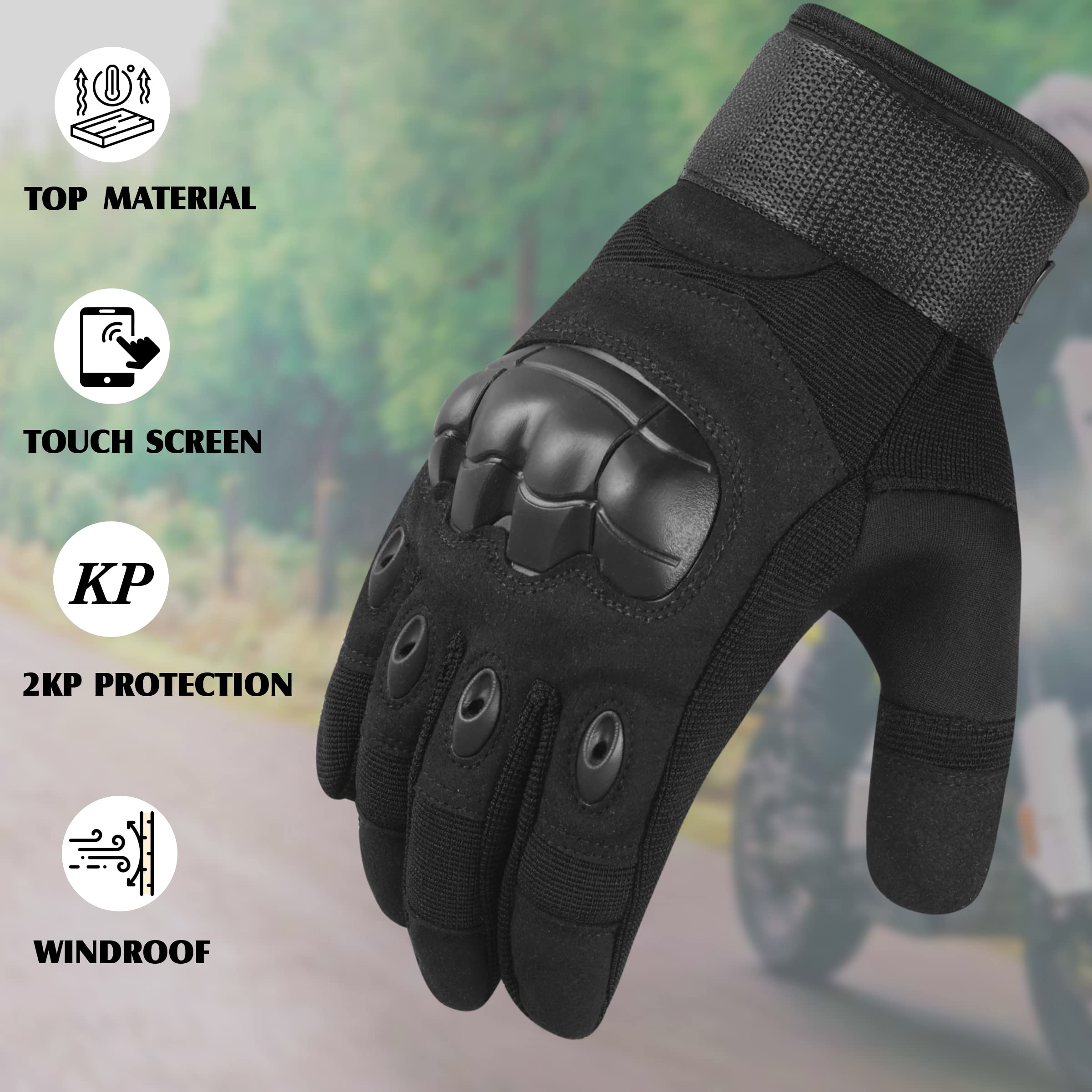 2024 Summer Men Motorcycle Gloves Hard Knuckle Touch Screen Motorbike Motocross Moto Biker Gloves Motorcycle Accessories M Xxl