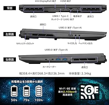 Amazon.co.jp: mouse 【RTX 4050搭載 / 3年保証】 ゲーミングノートPC