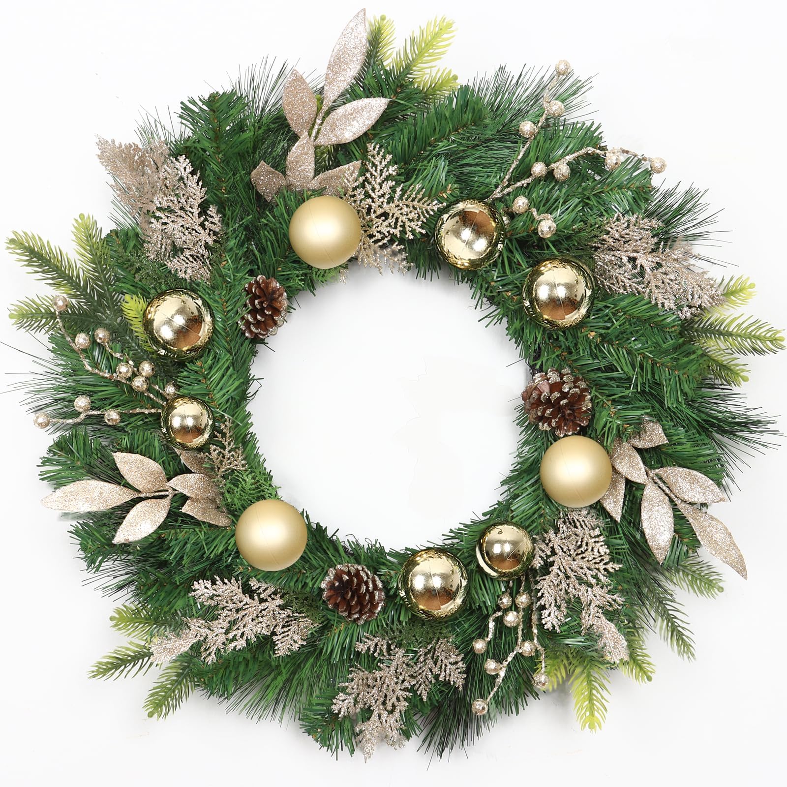 Amazon.co.jp: クリスマスリース 玄関飾り 特大サイズ 直径60cm