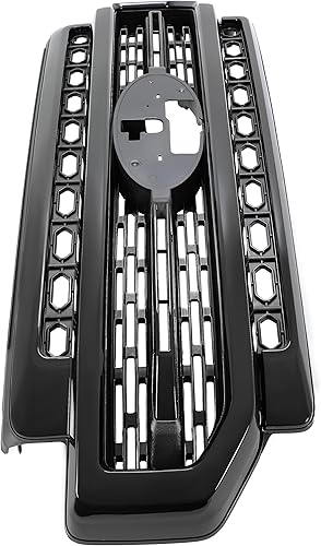 Miniatura 9 de HECASA Rejilla superior delantera compatible con Ford F250 F350 2020-2022 Super Duty Parrilla de parachoques pintada de negro