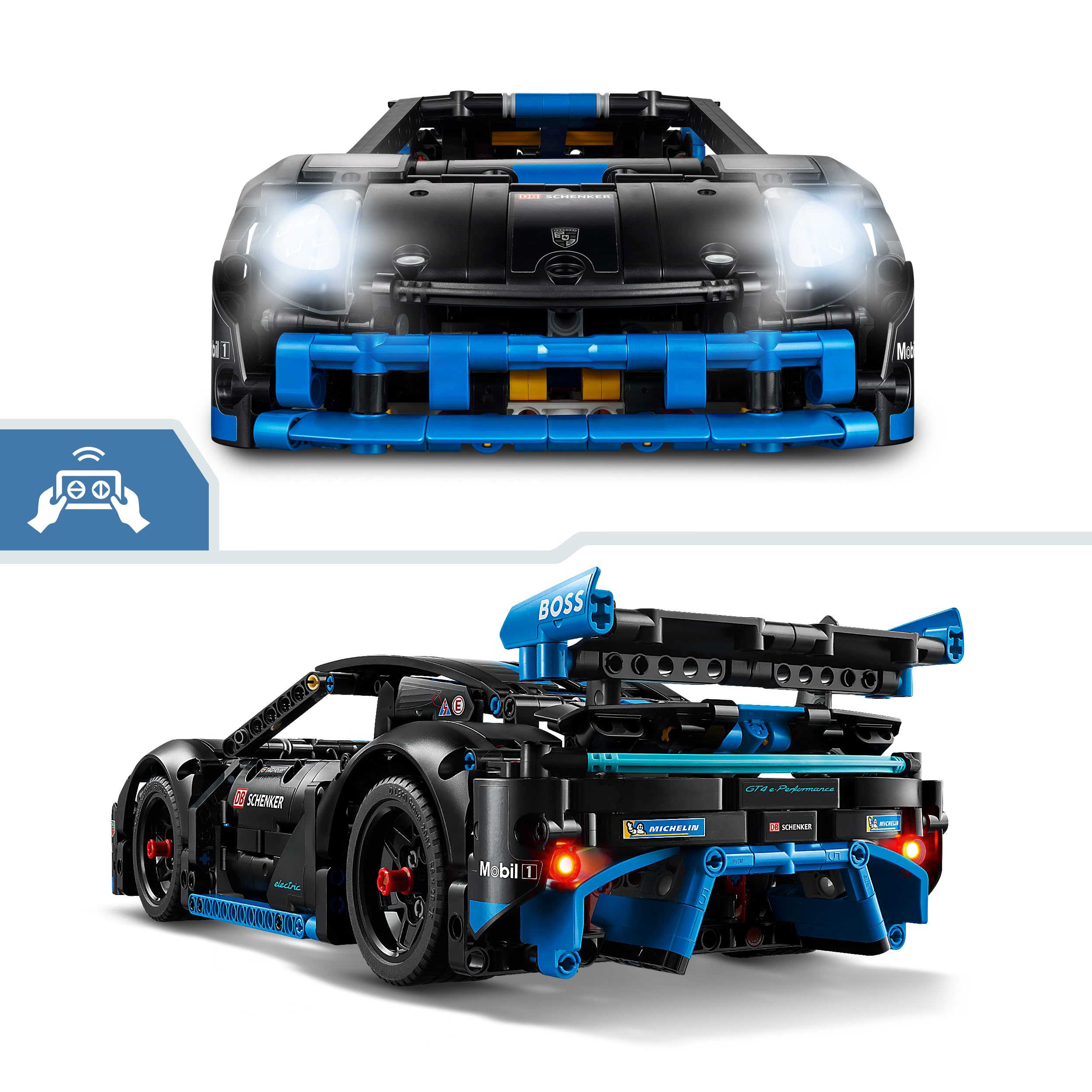 LEGO Technic Samochód wyścigowy Porsche GT4 e-Performance, Model Samochodu dla Dzieci, Wyścigówka do Zbudowania, Fajna Zabawka dla 10-latka, Chłopca i Dziewczynki, Pomysł na Prezent Urodzinowy, 42176