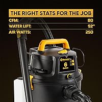 Vista 9 de Vacmaster VK609PFR 0201 6 Gallon 5.5 Peak HP 3-in-1 Wet/Dry/Upholstery Shampoo Vacuum Cleaner