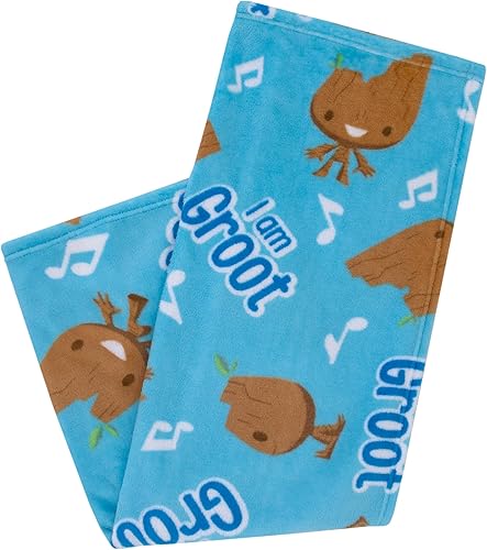 Miniatura 2 de Marvel I Am Groot - Manta de bebé súper suave azul y marrón