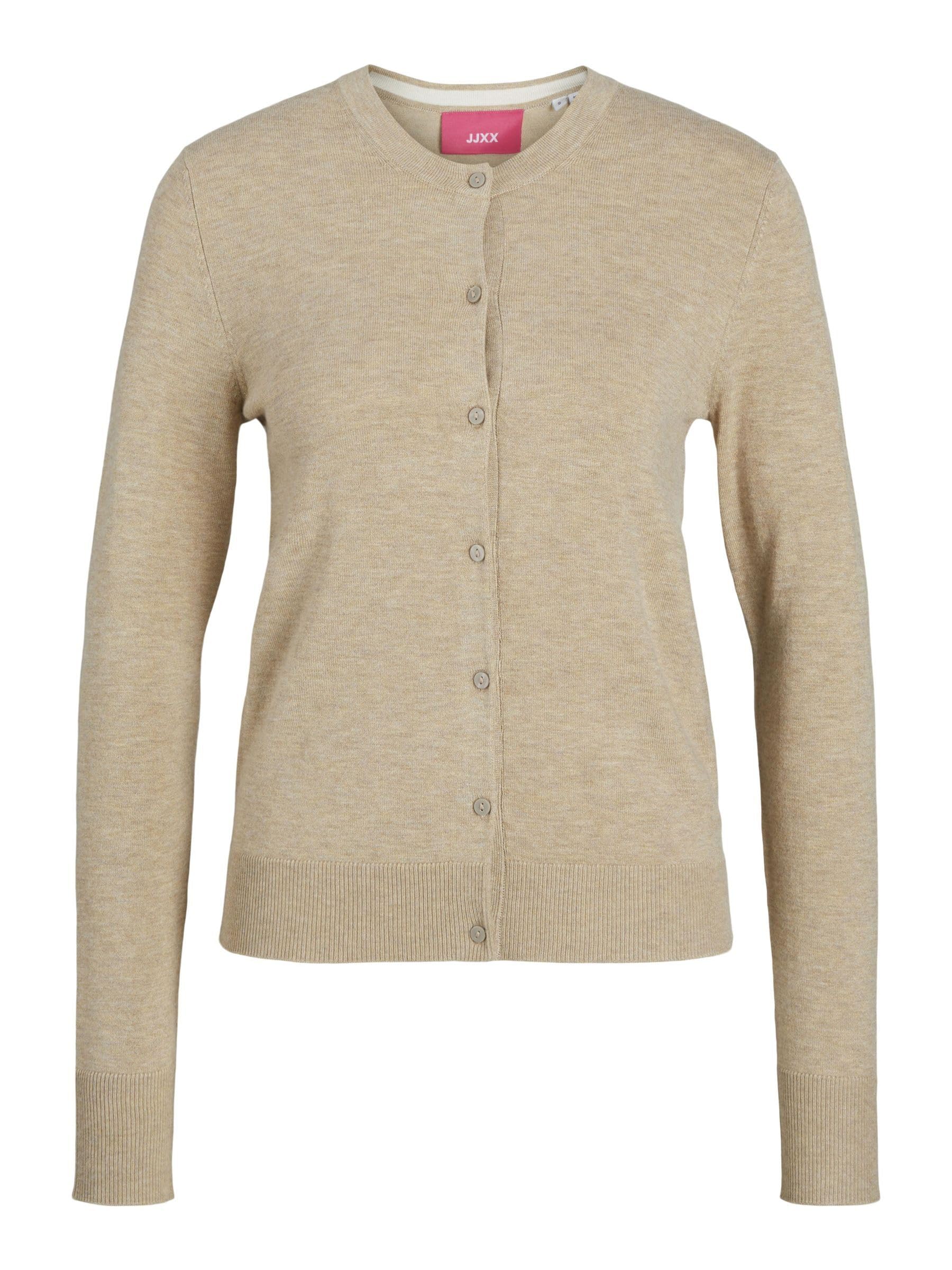 Jack & Jones Women's Jxophelia Comfy Knit Cardigan, Feather Gray, XS