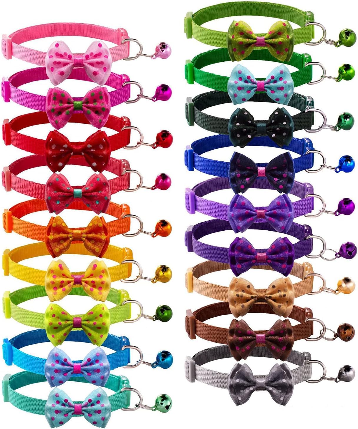 Cozy Puppies 2 Pcs Puppy Collars, Puppy ID Collars with Quick Release Buckle Adjustable 21-33cm, Polka Dot Bow Soft Nylon Whelping Identification Collars (Color May Vary) (B0CMTK99Y4) Amazon Price History, Amazon Price Tracker