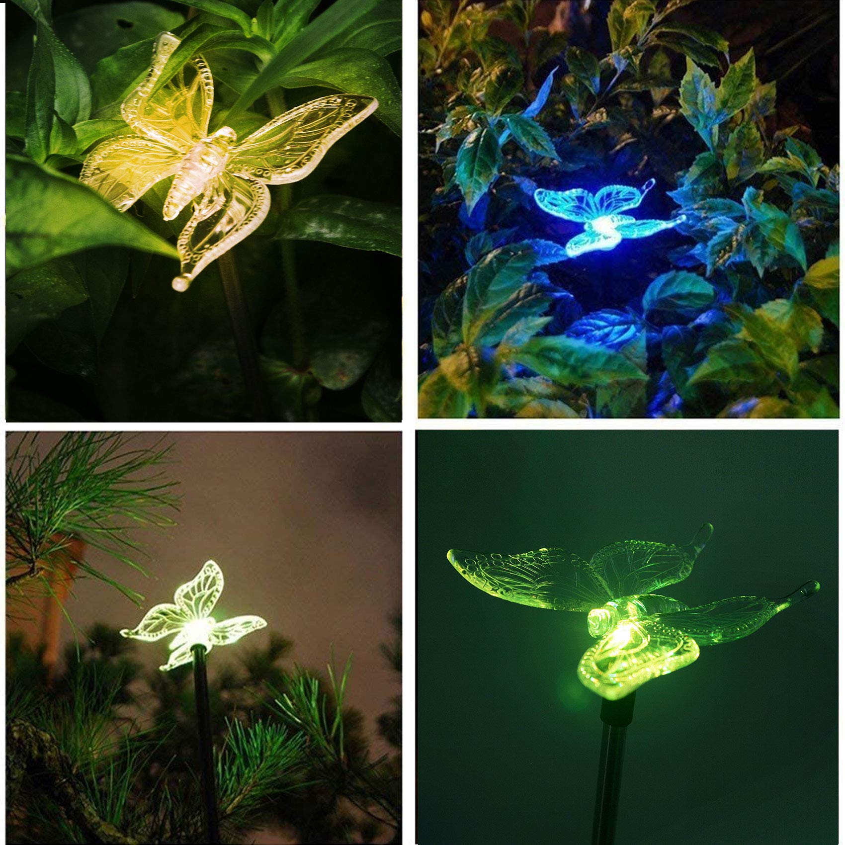 Amazon.co.jp: QIDEA 屋外ソーラーガーデンステークライト LED 色が