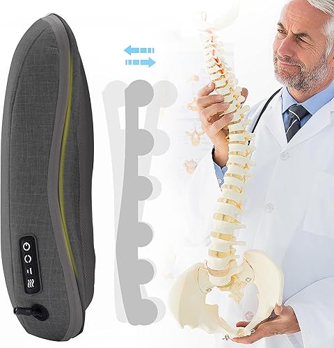 Miniatura 3 de CooCoCo Masajeador de espalda para silla, almohadilla de masaje de espalda Shiatsu, almohada de masaje 4D de tejido profundo para la parte inferior