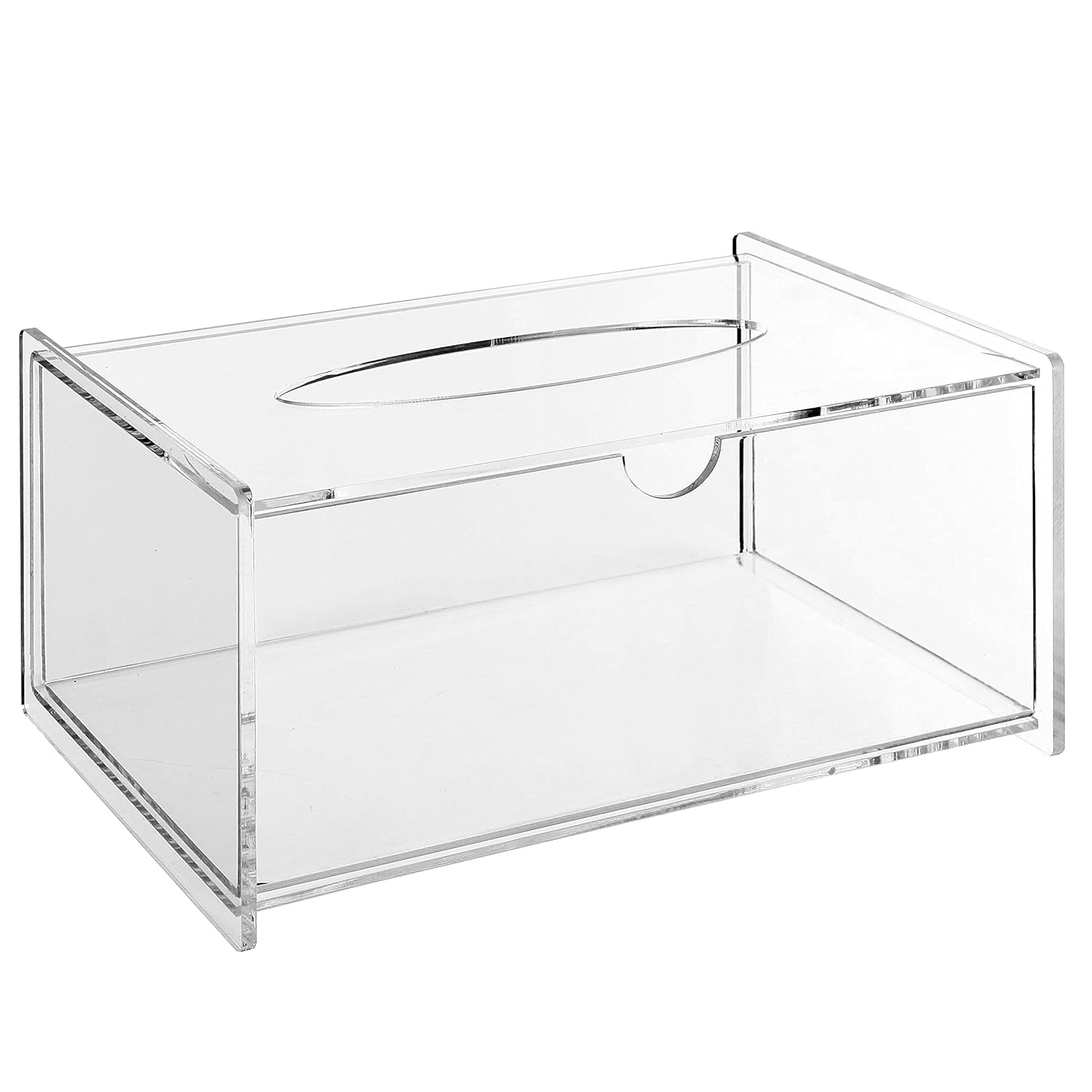 Black Friday 🔥 MyGift Facial Tissue Box Holder, Clear Acrylic Rectangle Tissue Cover Storage Organizer for Bathroom, Kitchen, Office or Bedroom