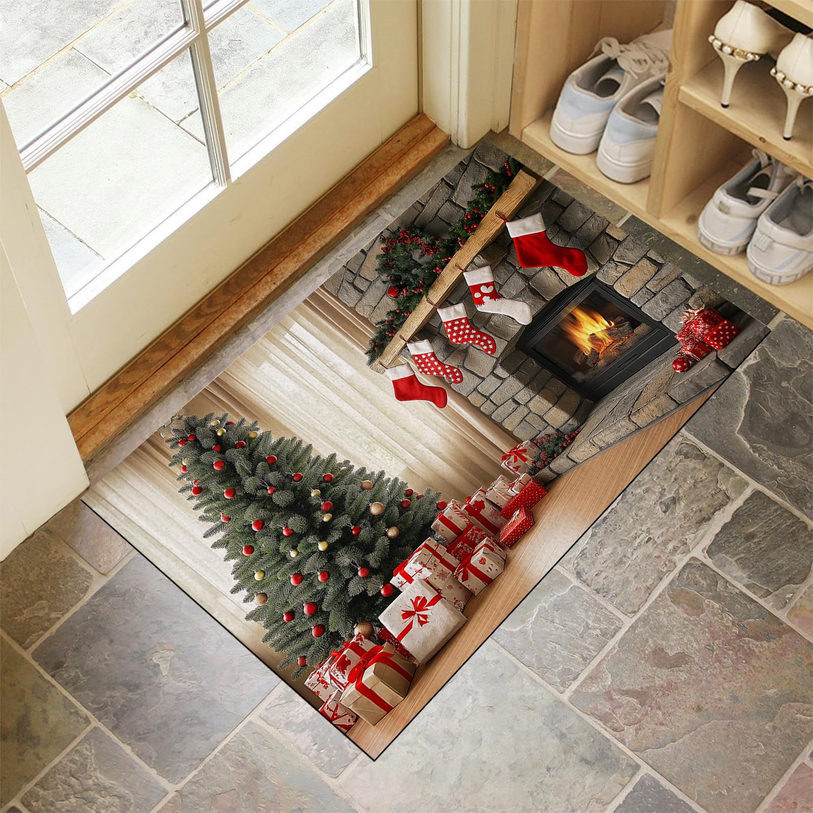 Tapis de porte extérieur robuste 90x150 cm antidérapant