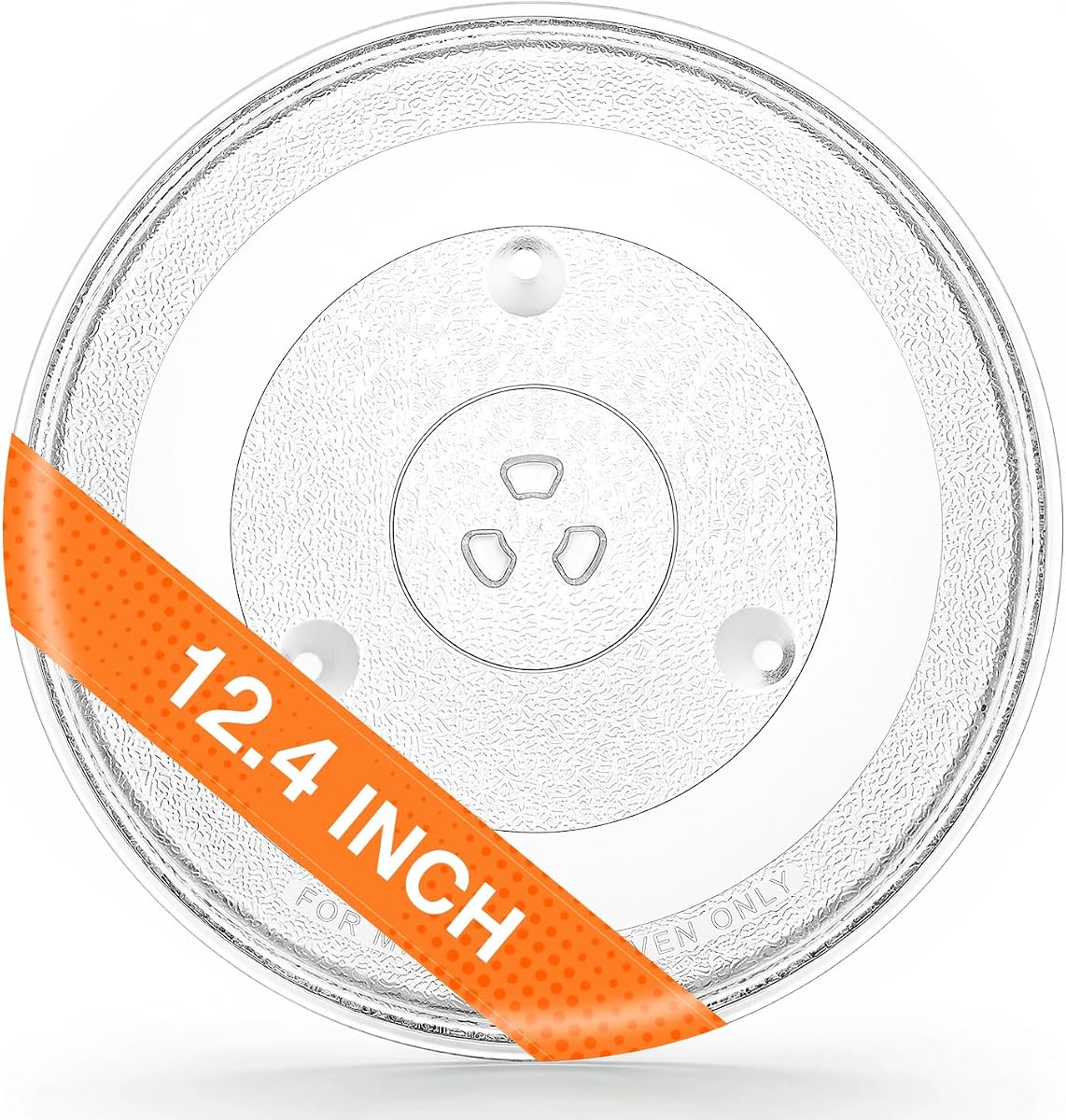 12.4''/315mm Microwave Replacement Glass Plate Compatible with Hamilton Beach 1.1 cu.ft. Microwave Turntable Glass Plate for Frigidaire, GE Panasonic, Magic Chef etc