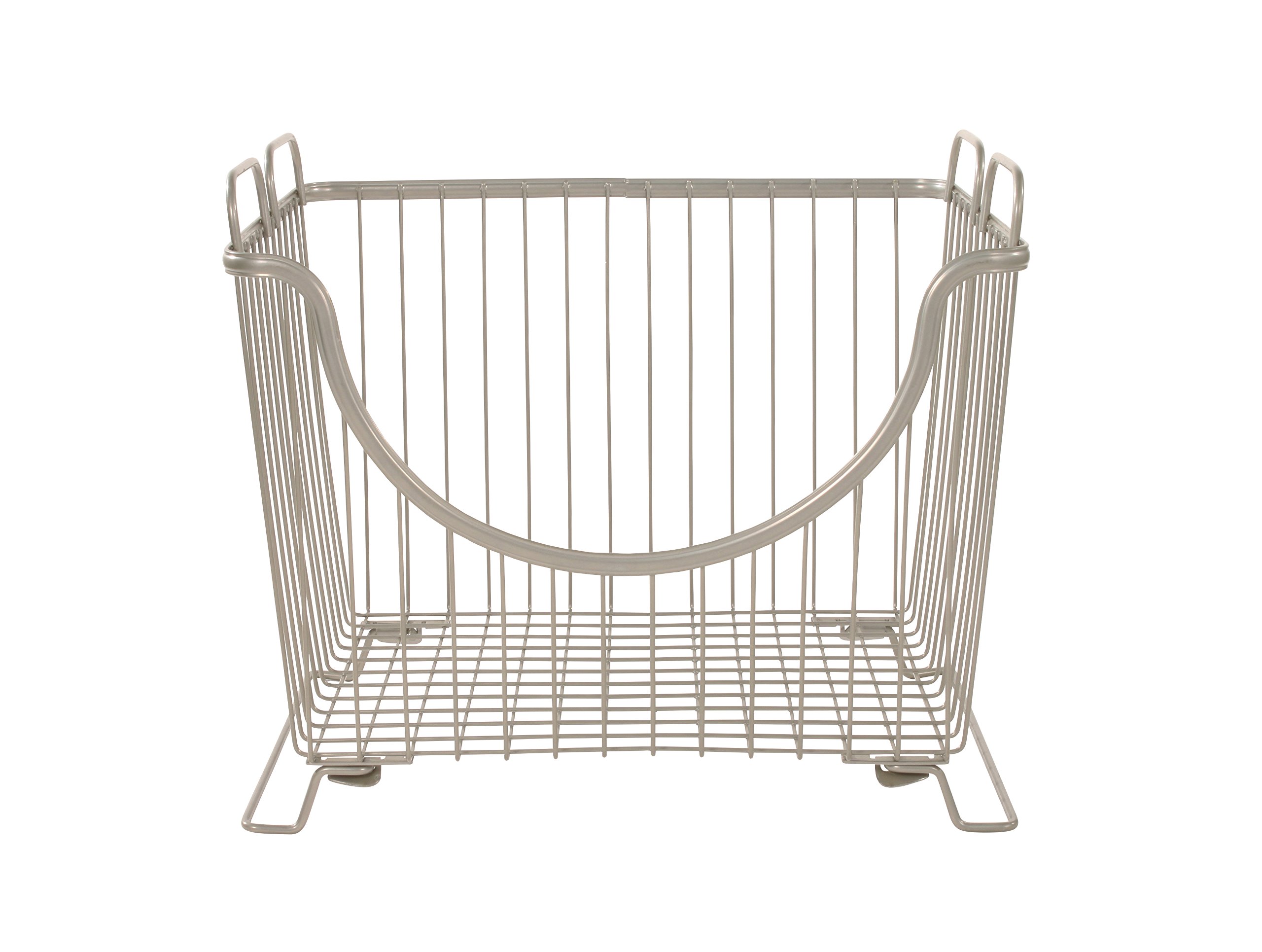 Spectrum Diversified Ashley Stackable Basket, Large, Satin Nickel