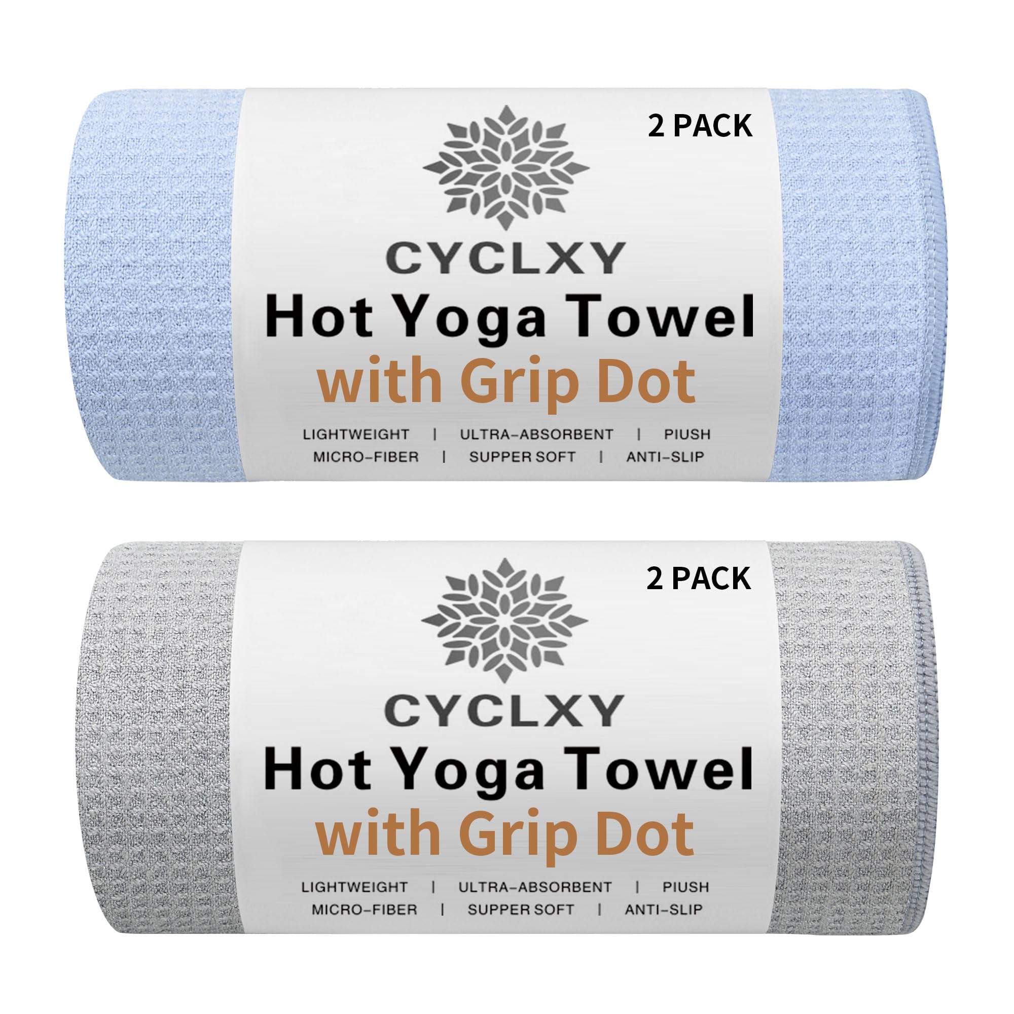 CYCLXY 2-Pack Yoga Towel