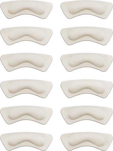 Hotop 6 pares de calcomanías para el talón, empuñaduras de talón, almohadillas acolchadas para el talón, insertos para zapatos sueltos para mujeres,
