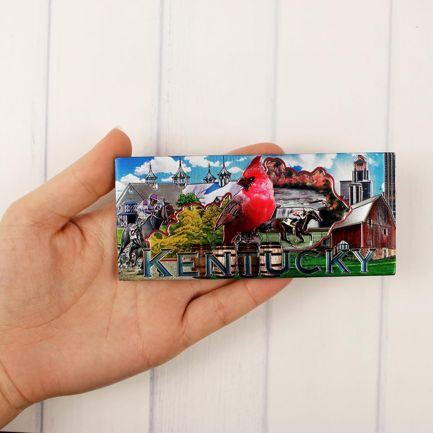 Rectangle Kentucky Landmark Magnet, Collectible Souvenir Accessory, Hoosier State Keepsake, 4.5 x 2 Inches image 4