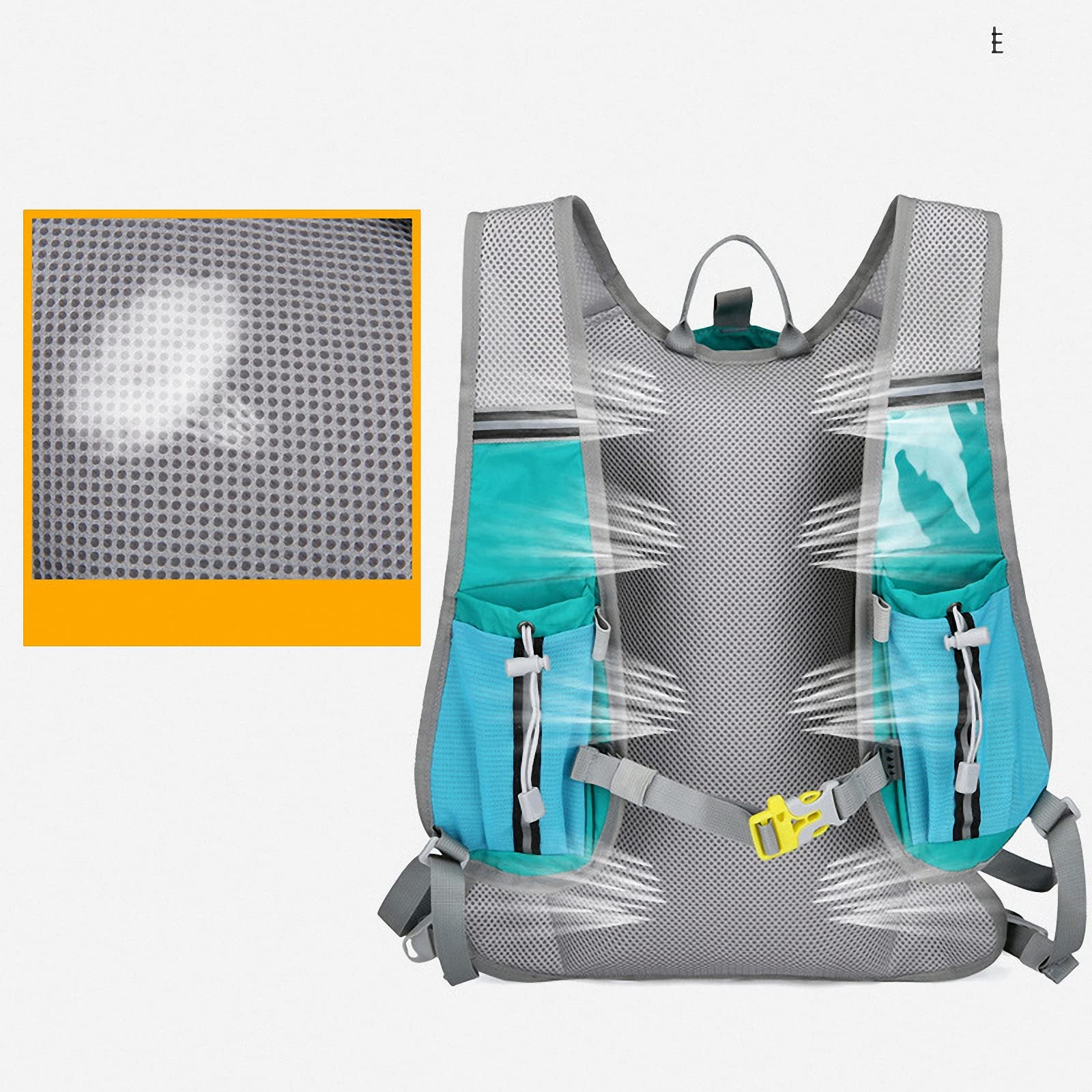 Zaino idratante Ultraleggero, Traspirante e Impermeabile con Sacca d'Acqua da 2L,Comodo da Bere,Borsa con Tracolla, per Escursionismo, Ciclismo, Arrampicata - 10L/370g