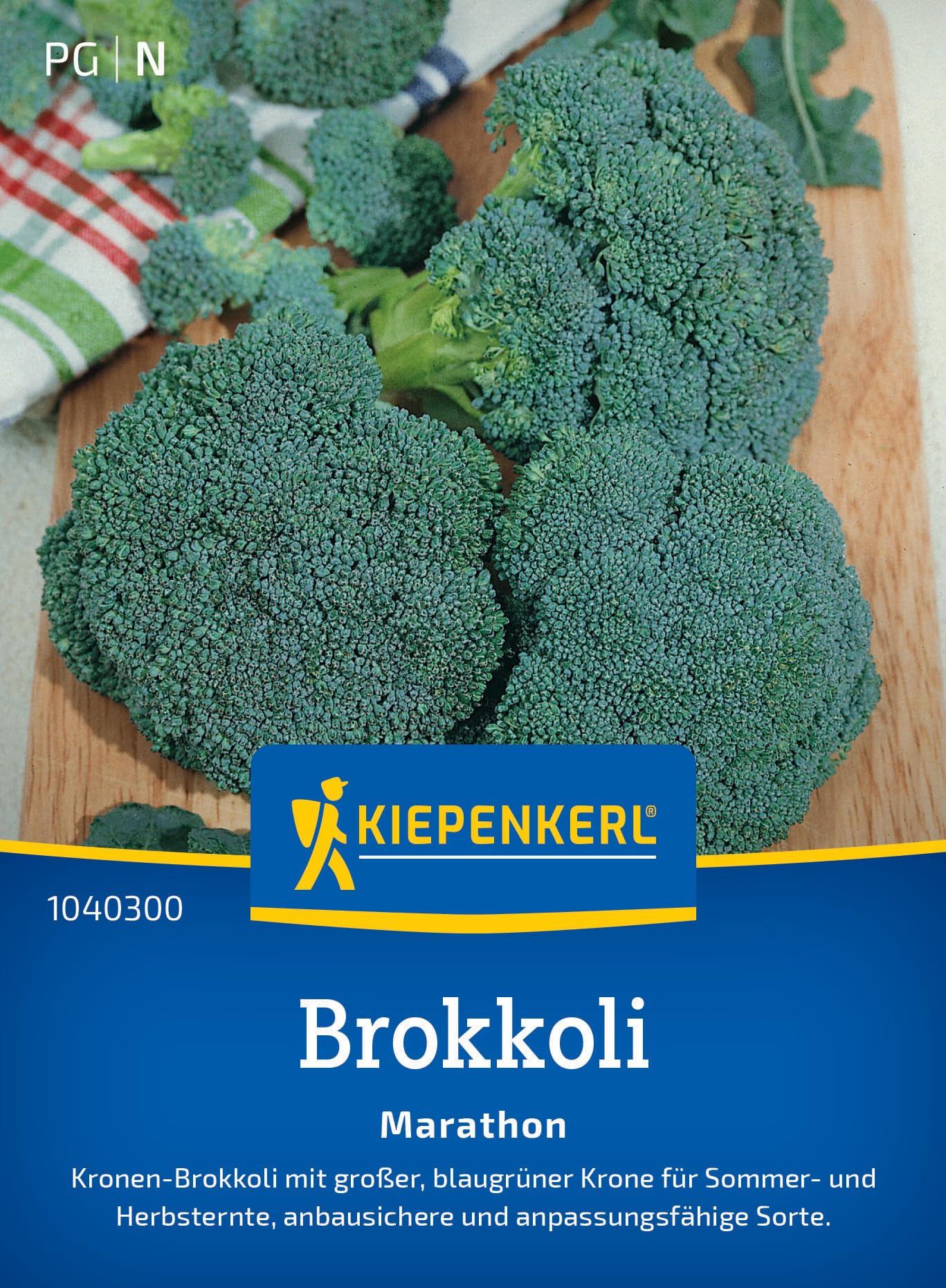 Kiepenkerl Brokkolisamen Marathon 1040300 - Kronen Brokkoli - große Früchte - blaugrün - anbausicher - Samengemüse, Saatgut, Gemüsepflanzen, Samen Anzucht