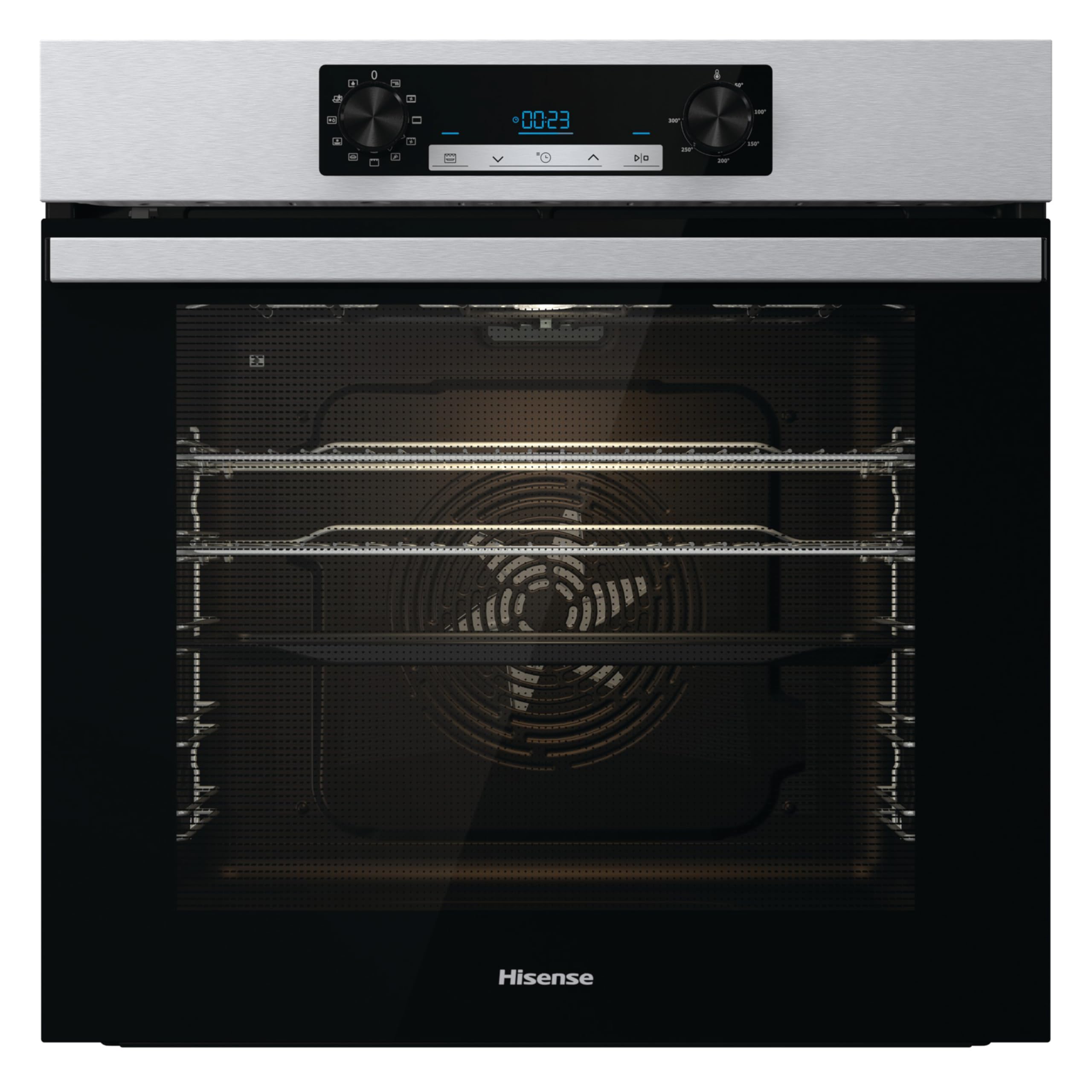 Hisense BI62220ABGUK - Built-in 61L Electric Single Oven with LED Display, Programmable Timer- Black - 530x595x595 mm (DxWxH) - A Rated, Extra Large — view 15