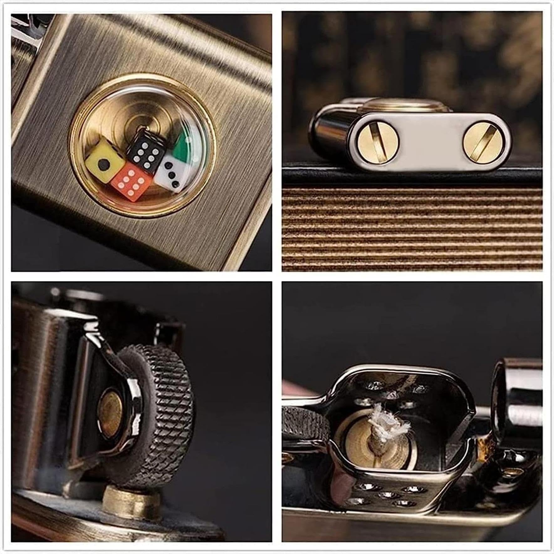 Amazon.co.jp: サイコロデコレーションライター、レトロ灯油ライター