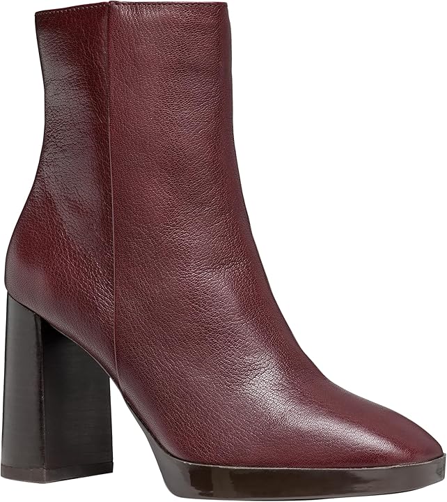 Geox d teulada c scarpe stivaletti alla caviglia da donna in vera pelle con tacco alt