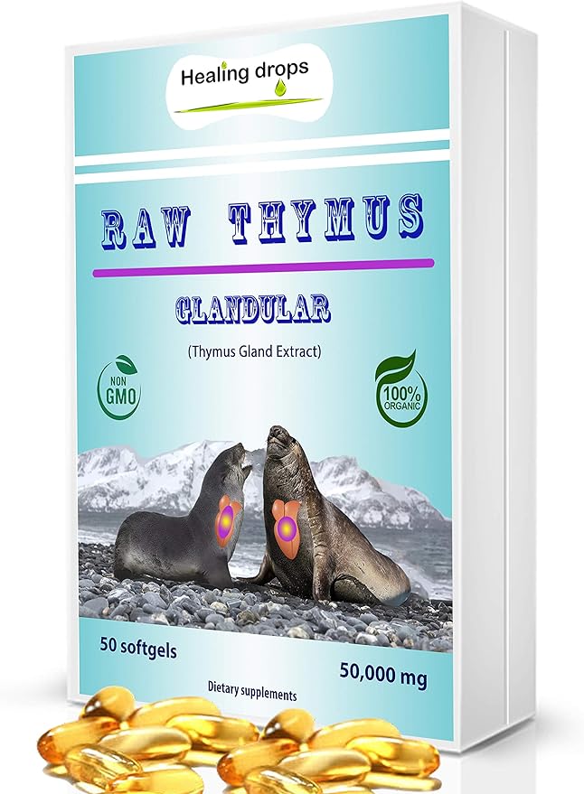 Raw Thymus Glandular Tissue Ocean Fed Harbor Seal Gland Extract Natural