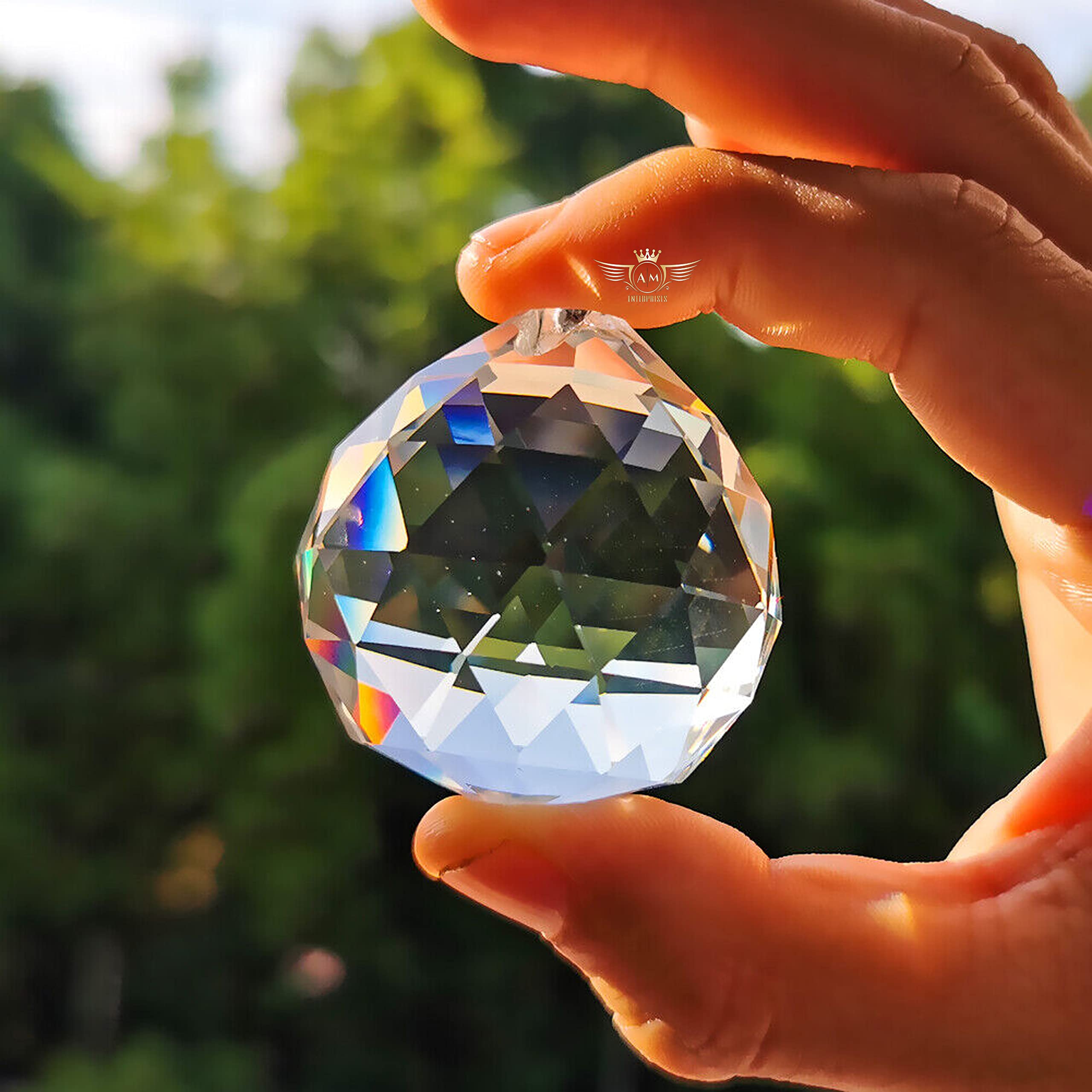 Clear Crystal Feng Shui Lamp Ball Prism Rainbow Sun Catcher Decor (Size- 20mm, 10 Pc)-image-20