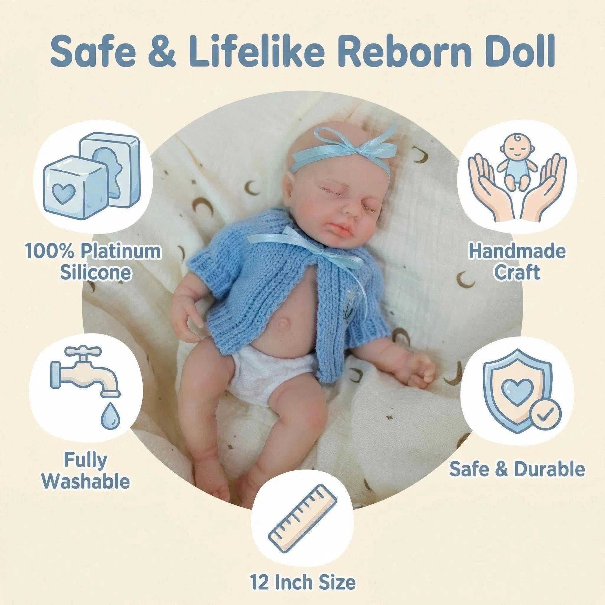 Anano Reborn Baby Vollsilikon Lebensecht, Lebensechte Babypuppen, Reborn Baby Vollsilikon Lebensecht Mädchen, Babypuppen Wie Echt Mädchen Silikon, Newbornbaby Puppen Lebensechte Mit Funktion