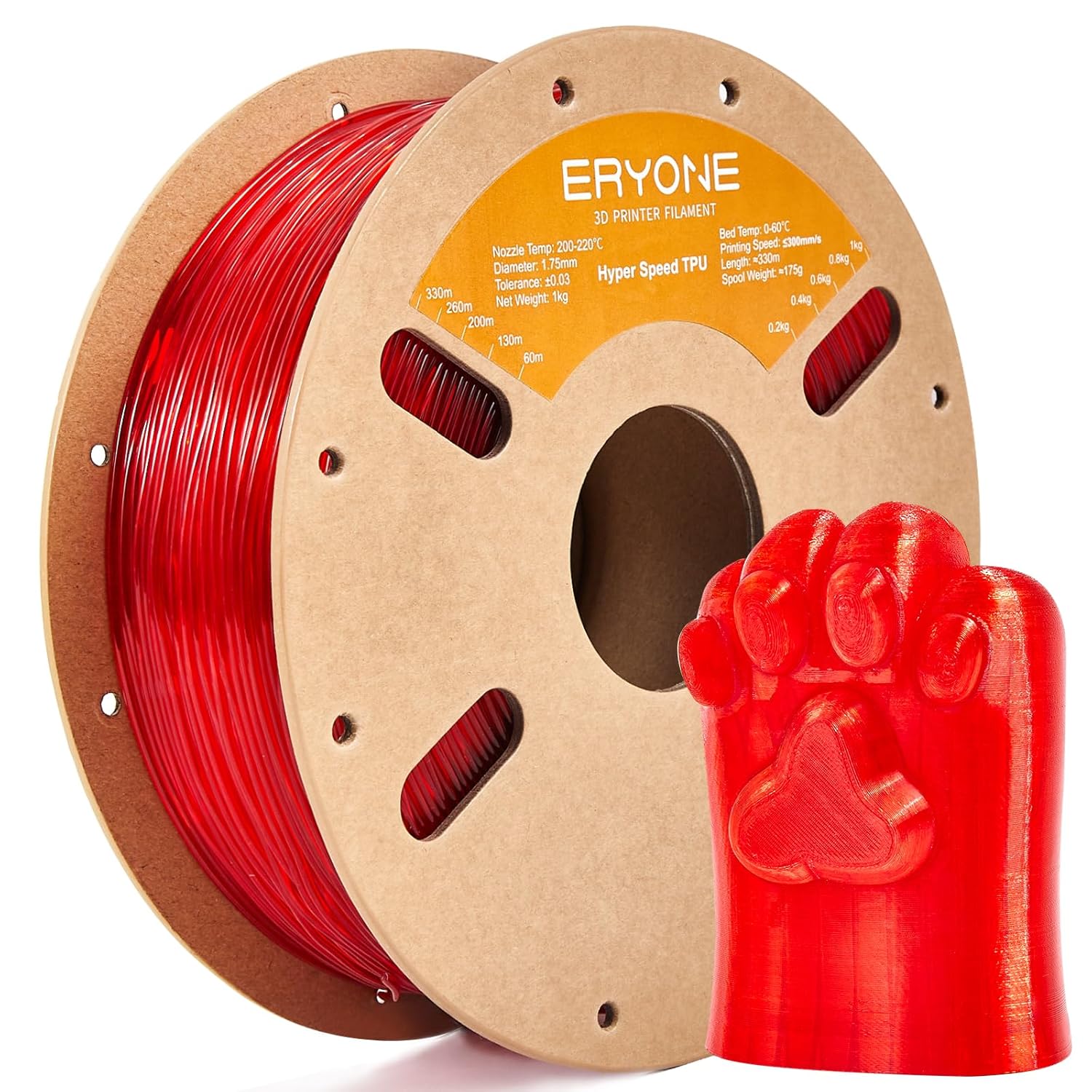 ERYONE TPU Filament 1.75mm +/-0.03mm, High Speed 95A TPU Filament Flexible Soft...