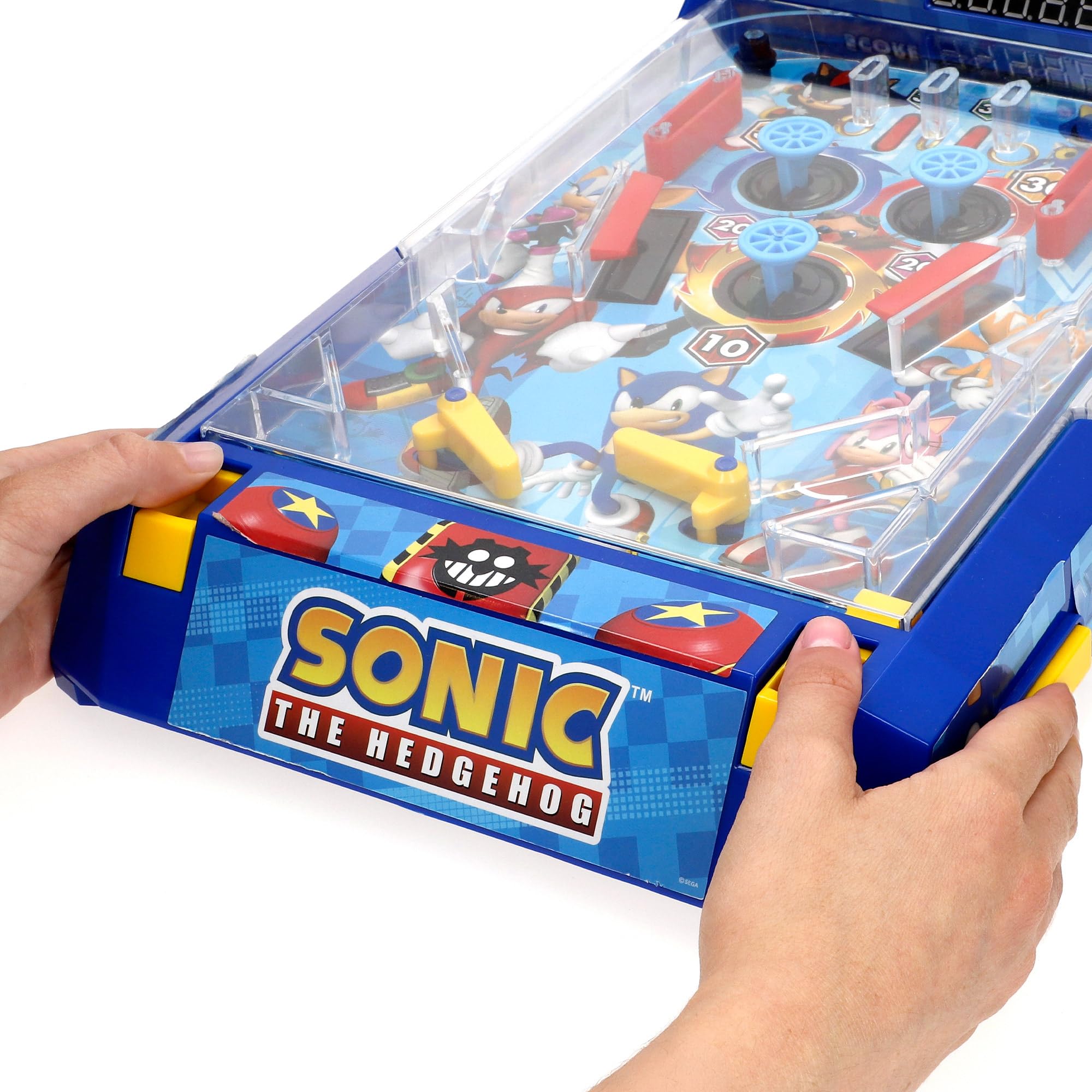 ColorBaby Sonic Pinball da tavolo, luci e suono, segnalibro elettronico, design arcade premium, licenza ufficiale, giochi da tavolo elettronici, giocattolo da collezione (77726)
