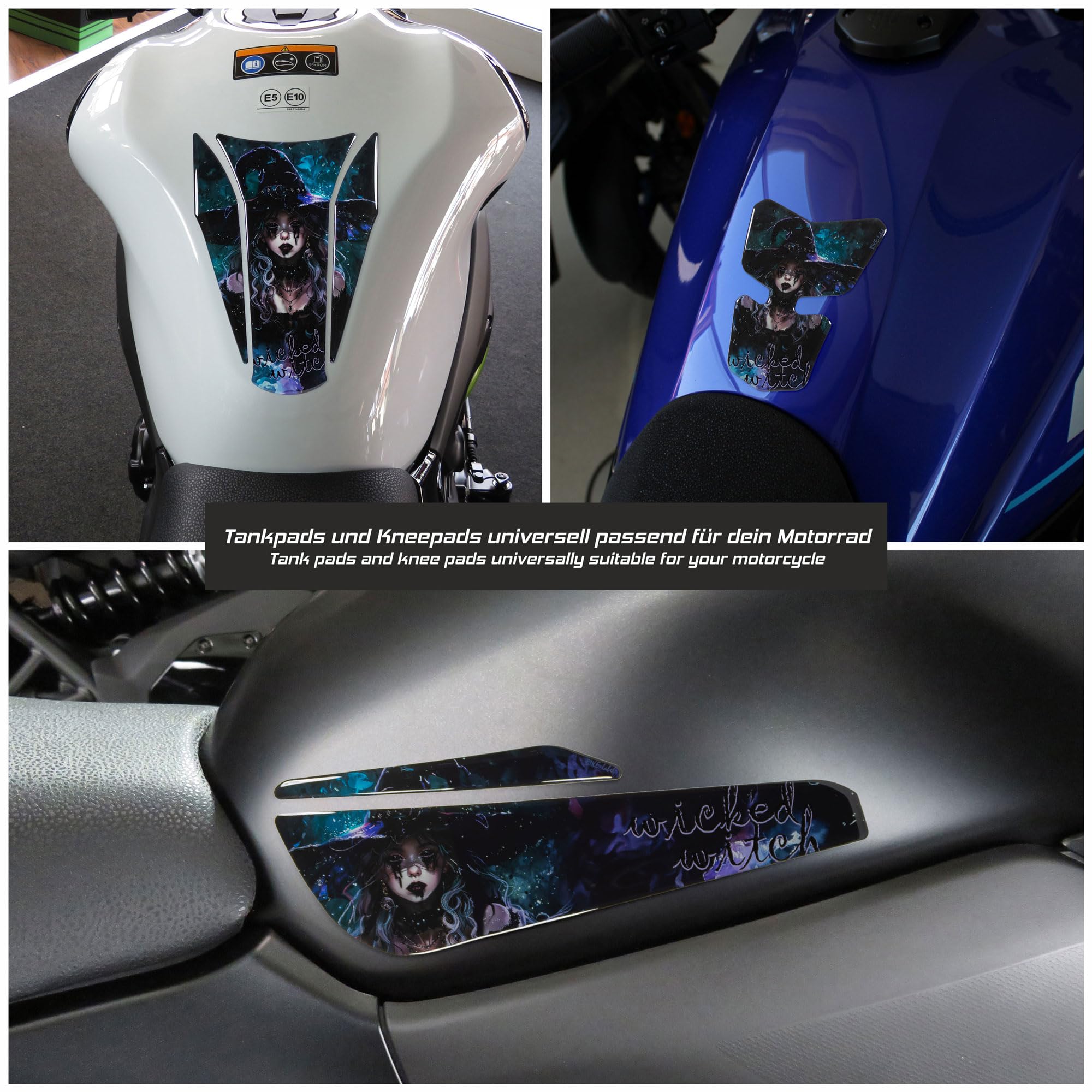 3D Tankpad Harz Aufkleber Fluo Grün - Kompatibel Mit BMW, Honda, Ducati, Yamaha & Mehr