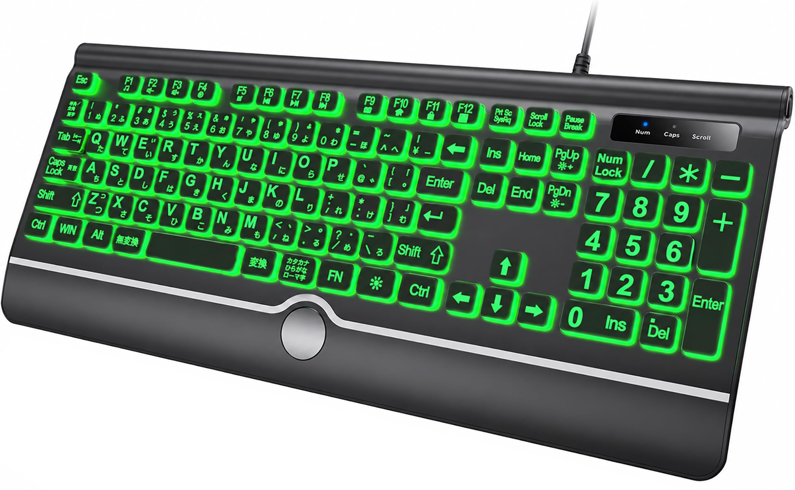 Amazon | 大きめの文字 バックライト付きコンピューターキーボード、7
