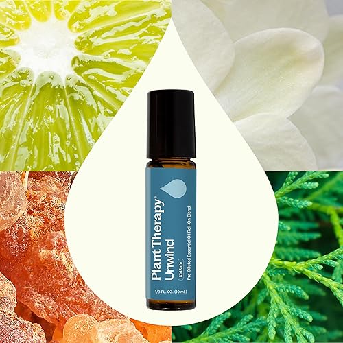 Miniatura 3 de Plant Therapy Unwind Aceite esencial Roll On Blend 0.3 fl oz (13 oz) 100% puro, prediluido, aromaterapia natural