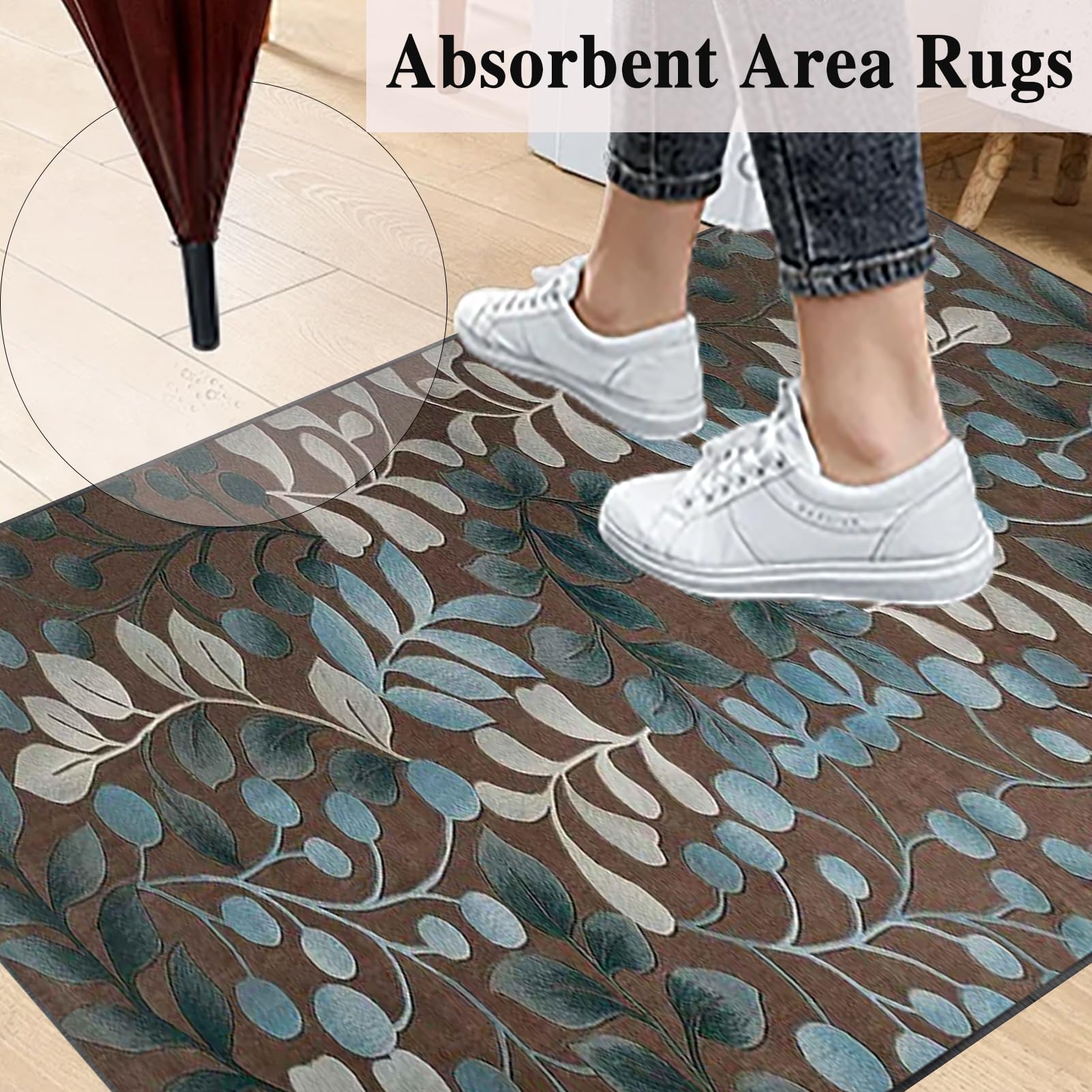 Tapis Couloir Long Doux Antidérapant Lavable 100 x 100 cm Tapis Cuisine Long Absorbant Tapis de Passage Tapis de Sol Tapis Entrée Intérieur Long Tapis pour Cuisine, Couloir, Passage, Salon, Chambre