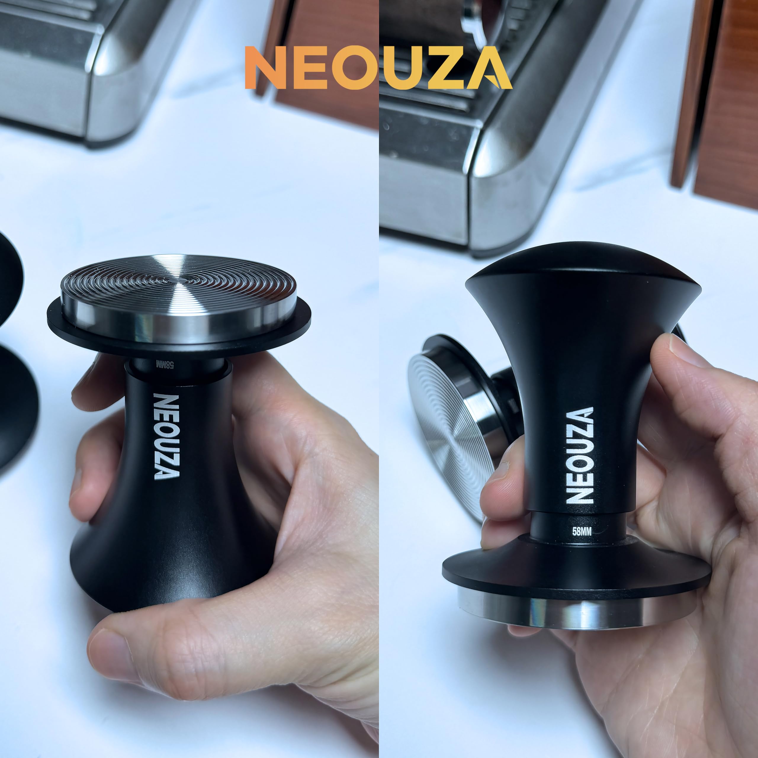 NEOUZA Espresso Tokmağı V2 Çift Kalibreli Yaylı Yüklü Kahve