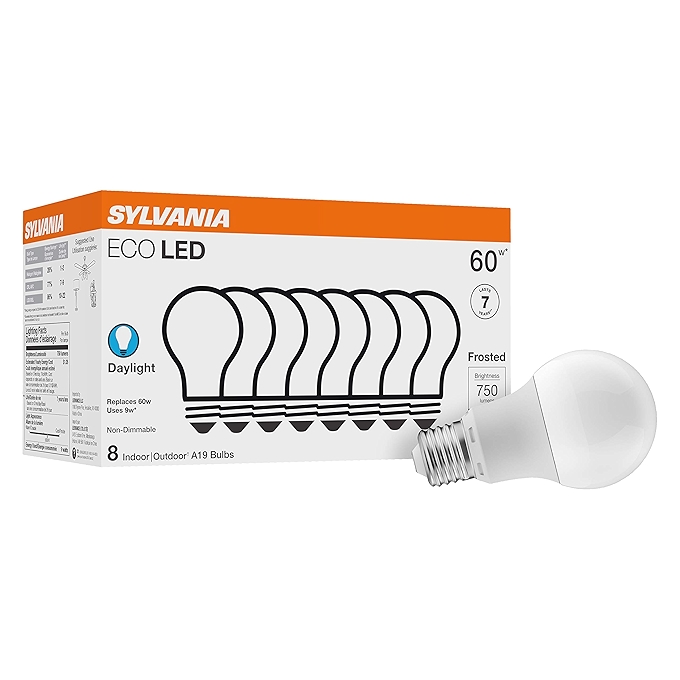 Sylvania ECO LED A19灯泡 750流明 5,000K 全天候非调光