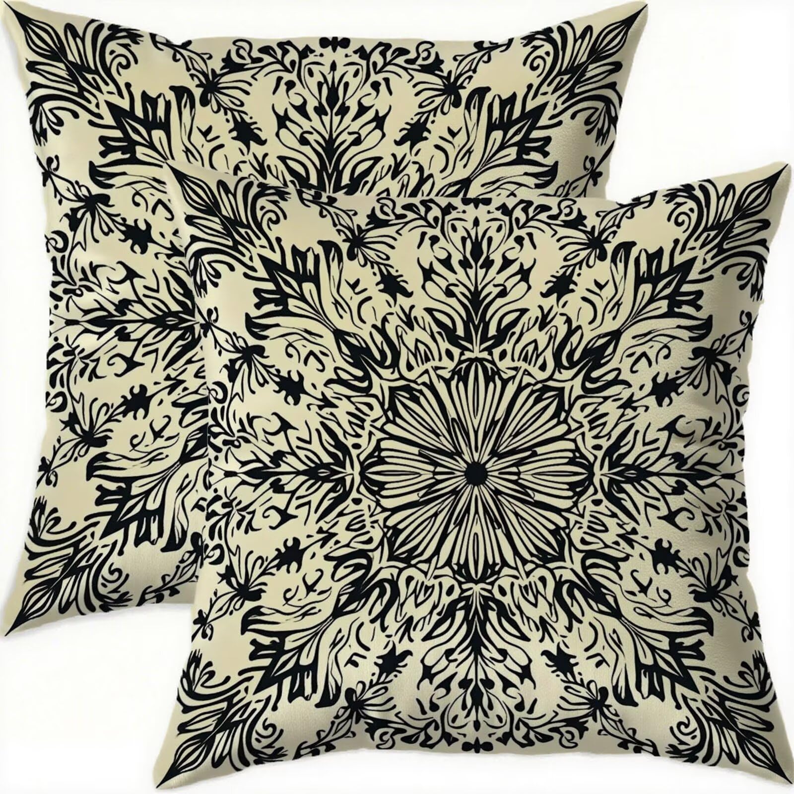 Housse de coussin en velours noir 70x70 cm imperméable et chic modèle B328