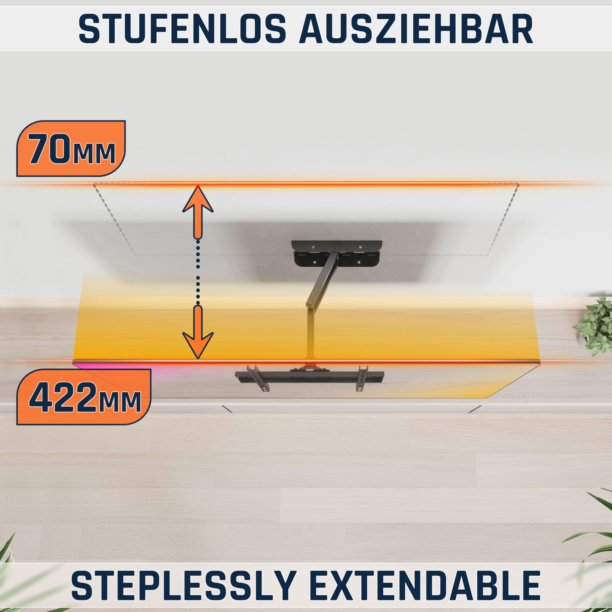 RICOO S5144 Supporto TV da parete Staffa TV 40-65 pollici per 40 42 43 55 60 65 pollici girevole inclinabile fino a 50 kg max VESA 400x400