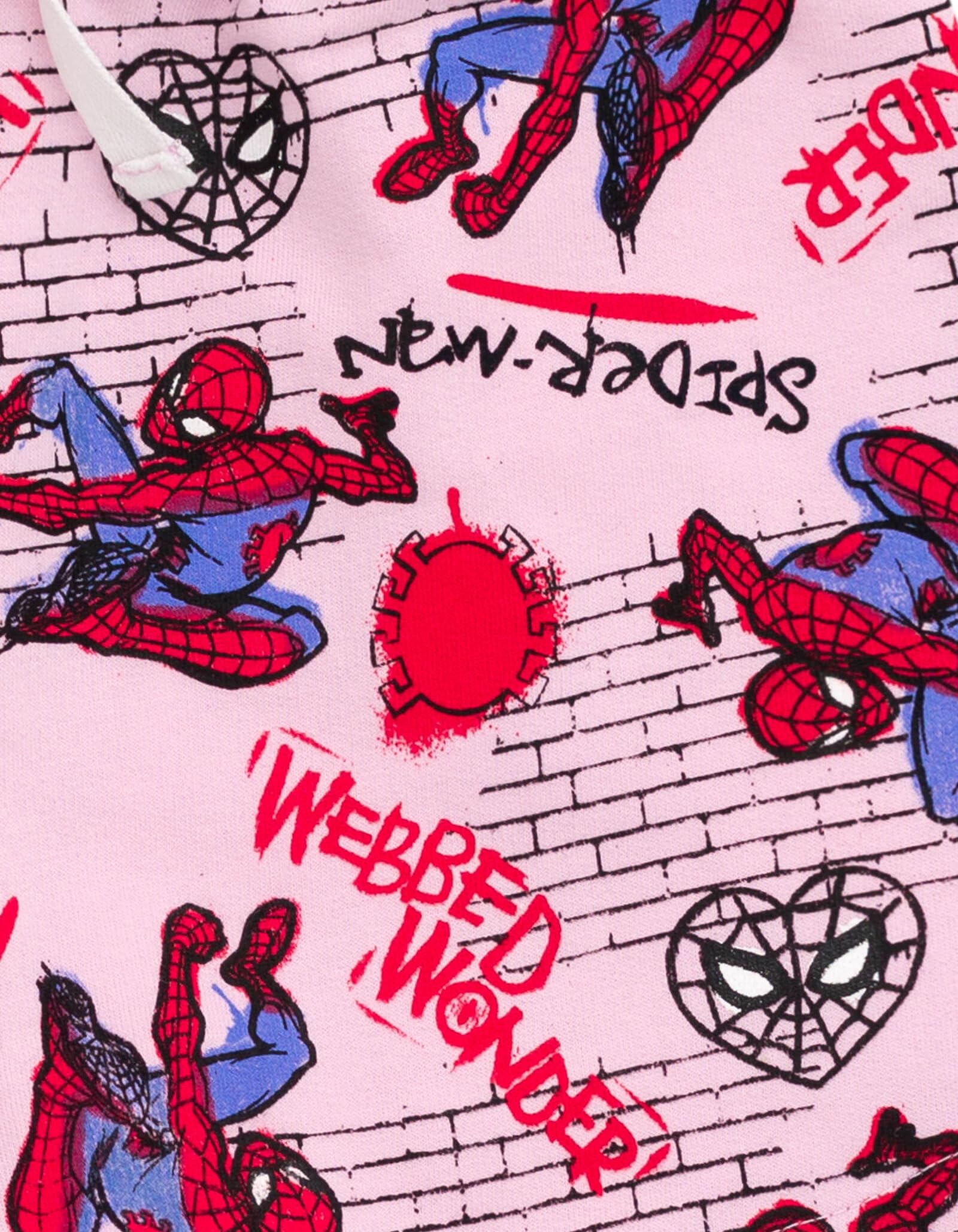 Marvel Mädchen-Outfit-Set mit T-Shirt und Shorts aus French Terry, für Kleinkinder bis große Kinder, Größen (2T - 14-16)