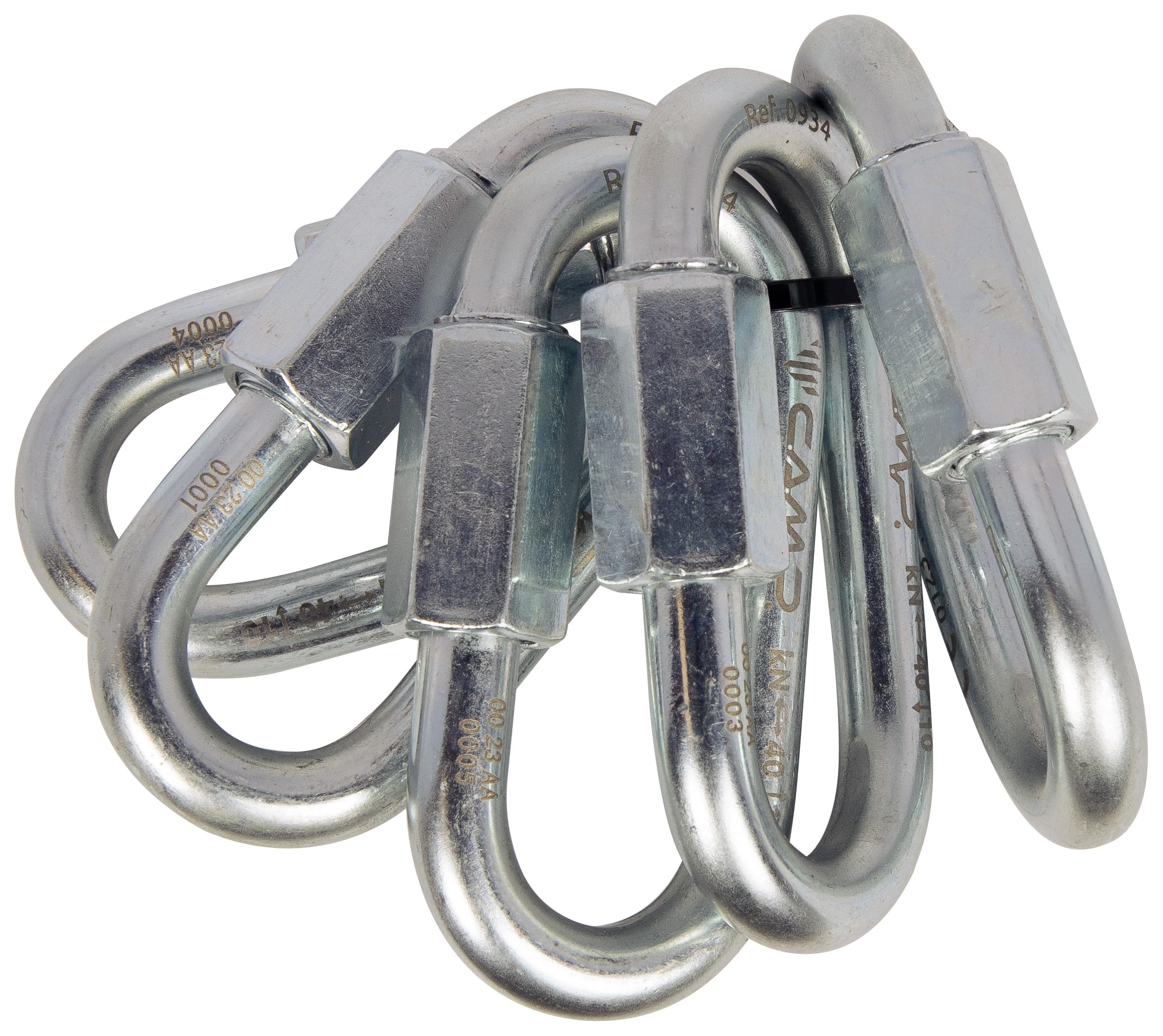 Carabiner Set of 5 Oval Quick Link Steel 8 mm